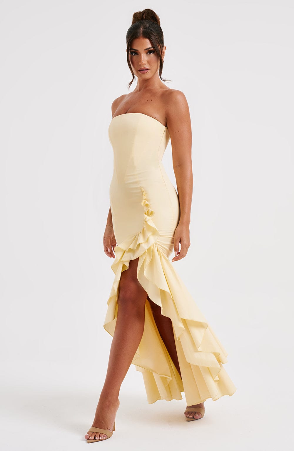 Flourenne Angelique Maxi Dress in Lemon