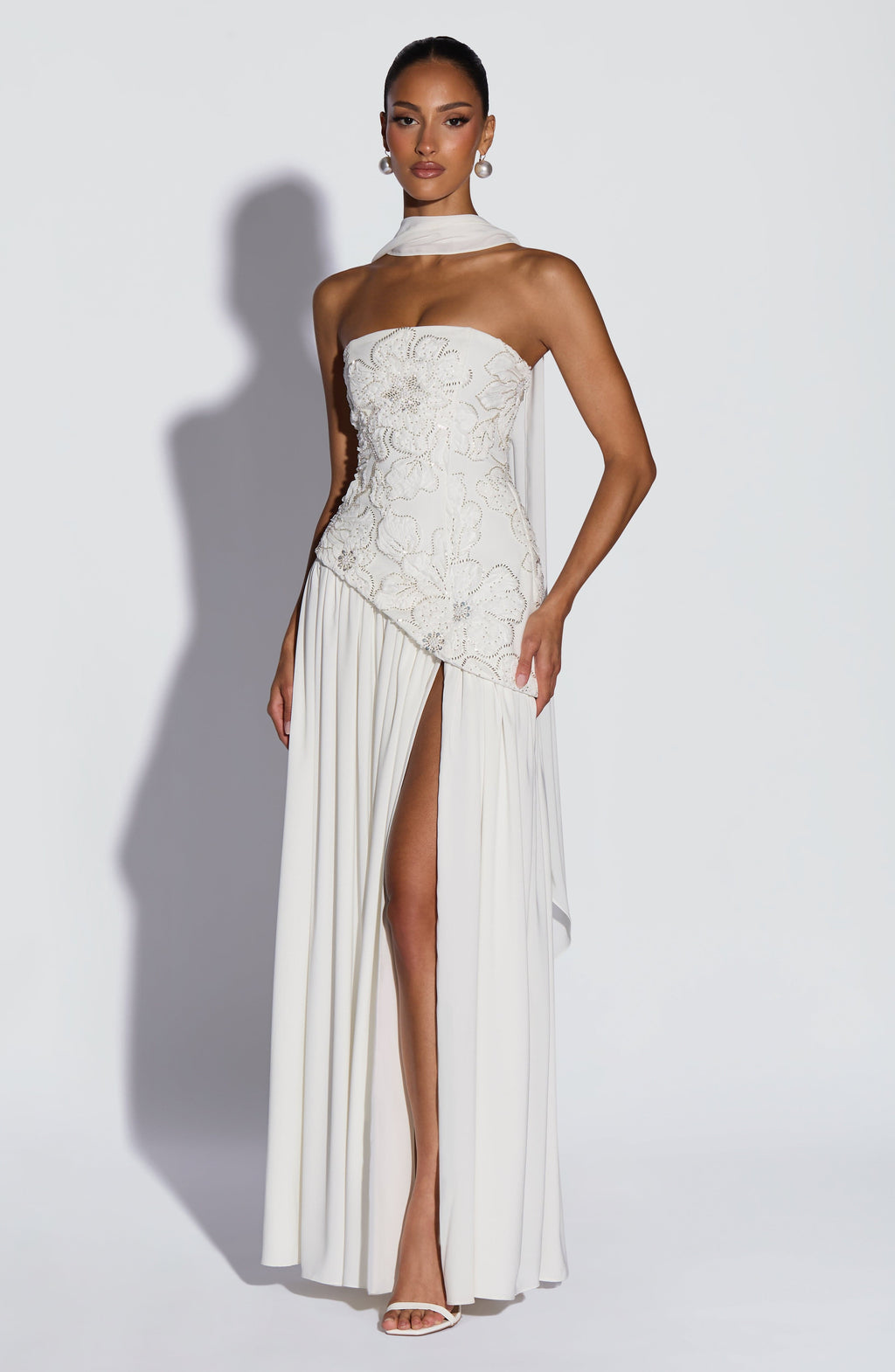 Flourenne Anneka Maxi Dress in Ivory