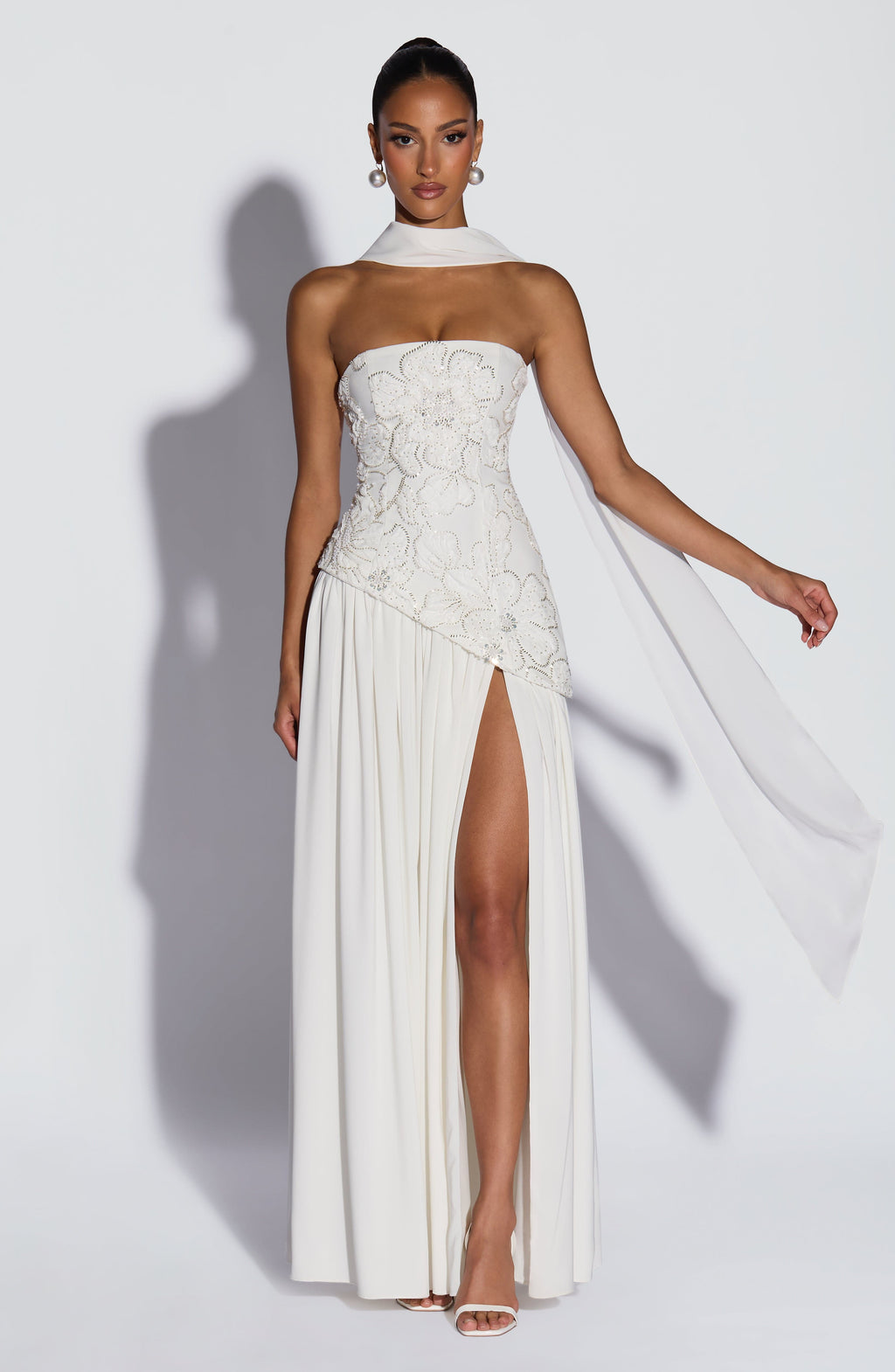 Flourenne Anneka Maxi Dress in Ivory