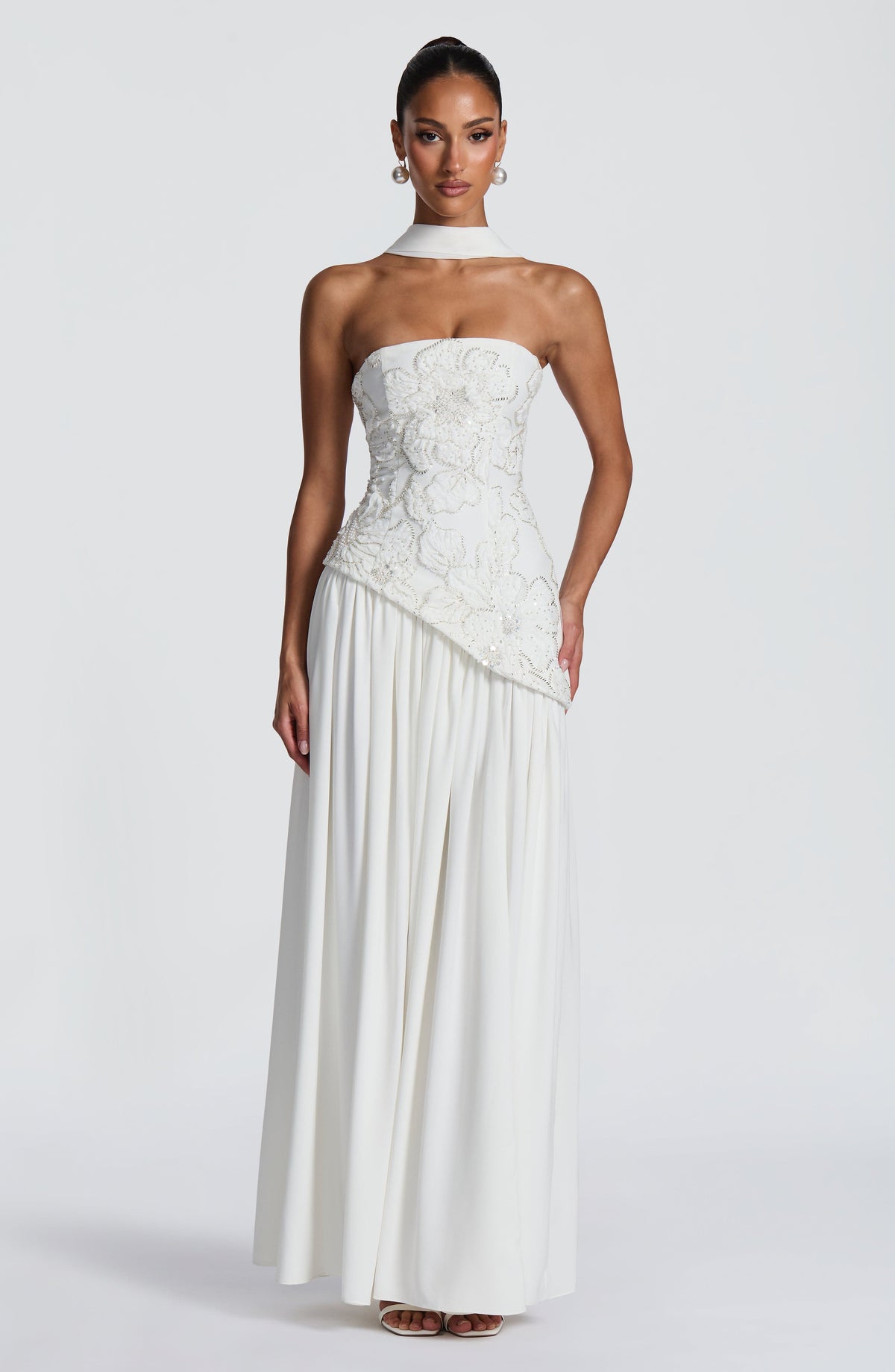 Flourenne Anneka Maxi Dress in Ivory