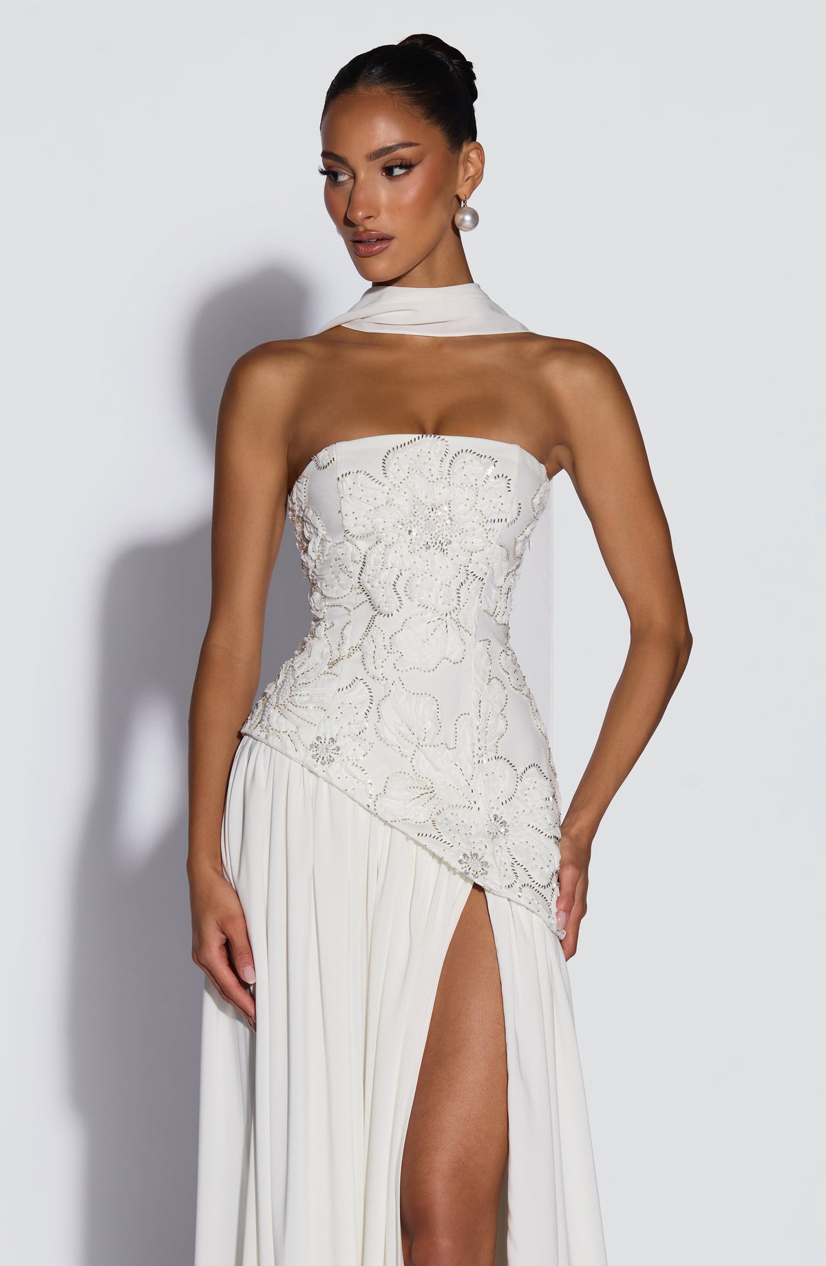 Flourenne Anneka Maxi Dress in Ivory