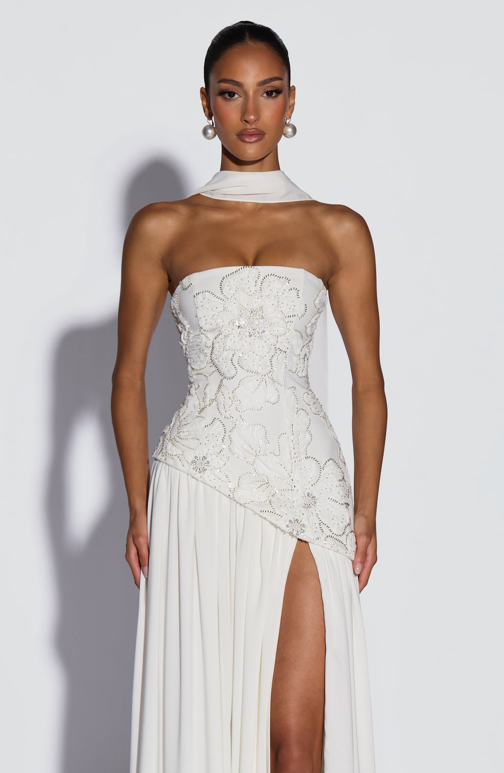 Flourenne Anneka Maxi Dress in Ivory