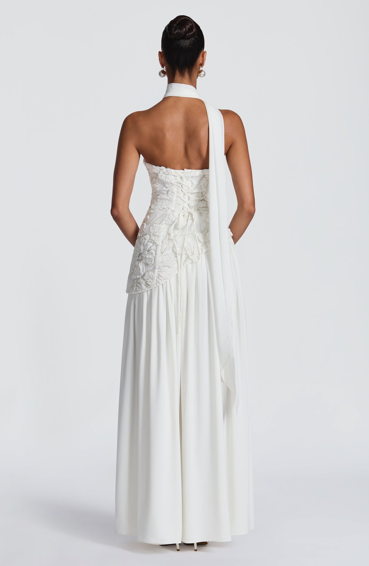 Flourenne Anneka Maxi Dress in Ivory