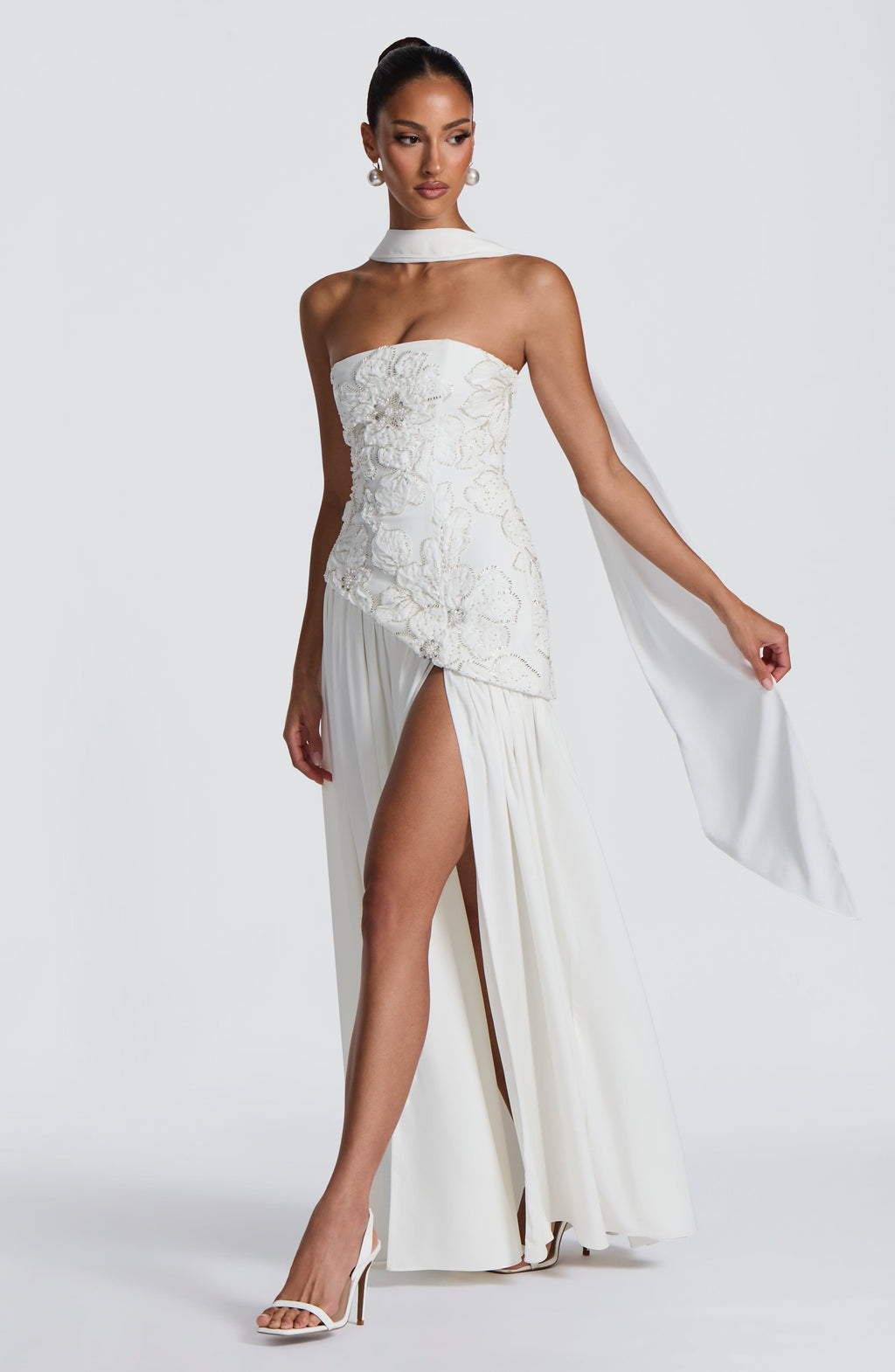 Flourenne Anneka Maxi Dress in Ivory