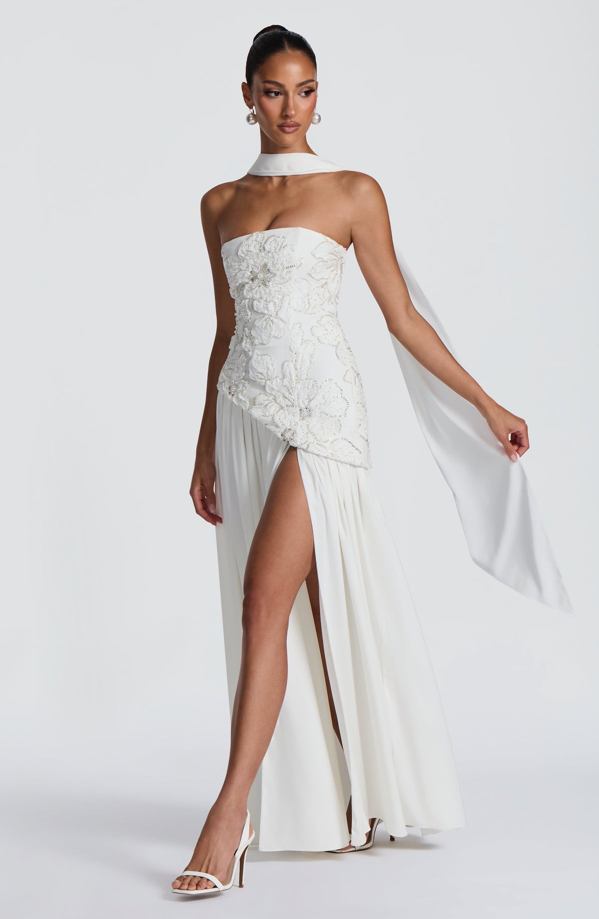 Flourenne Anneka Maxi Dress in Ivory