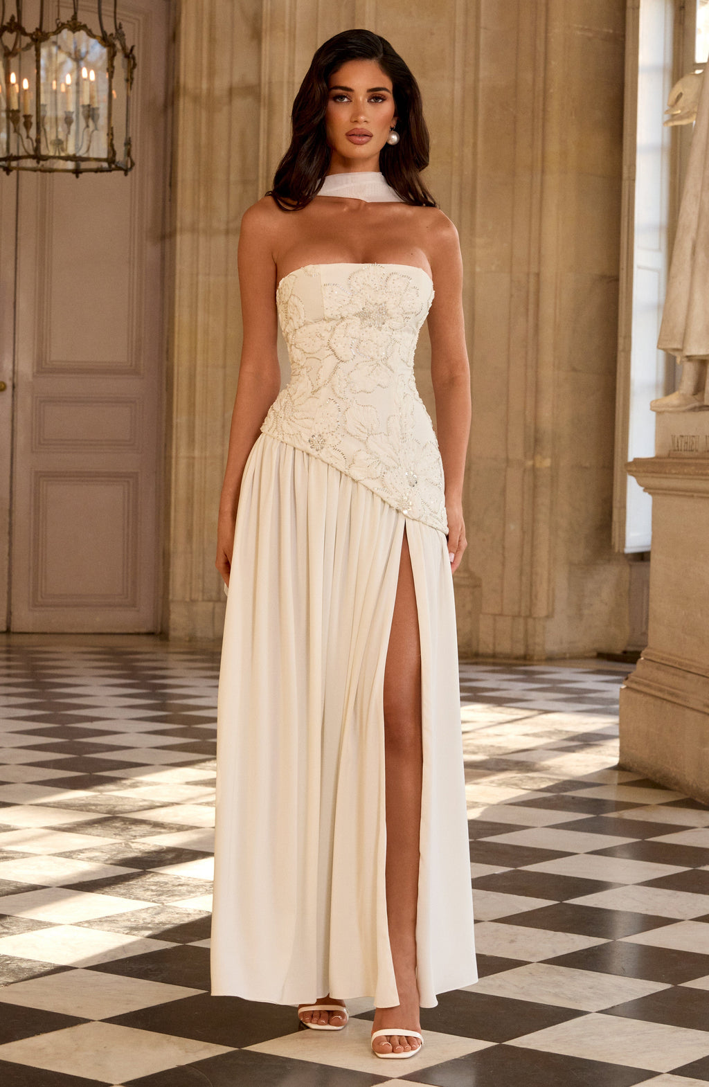 Flourenne Anneka Maxi Dress in Ivory