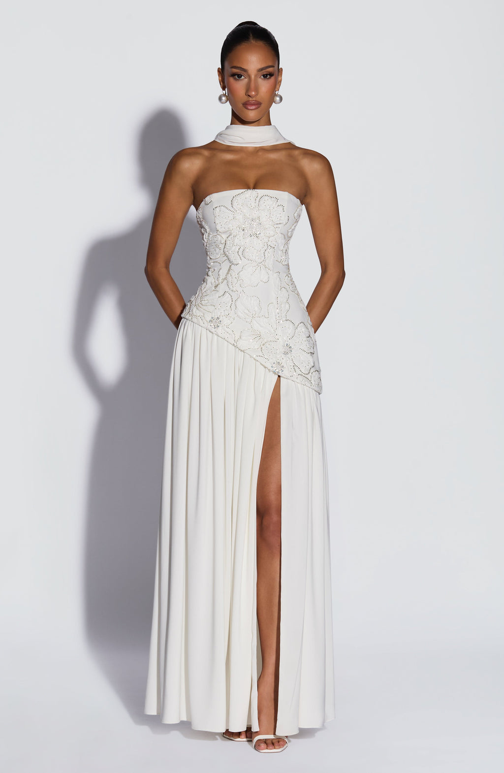 Flourenne Anneka Maxi Dress in Ivory