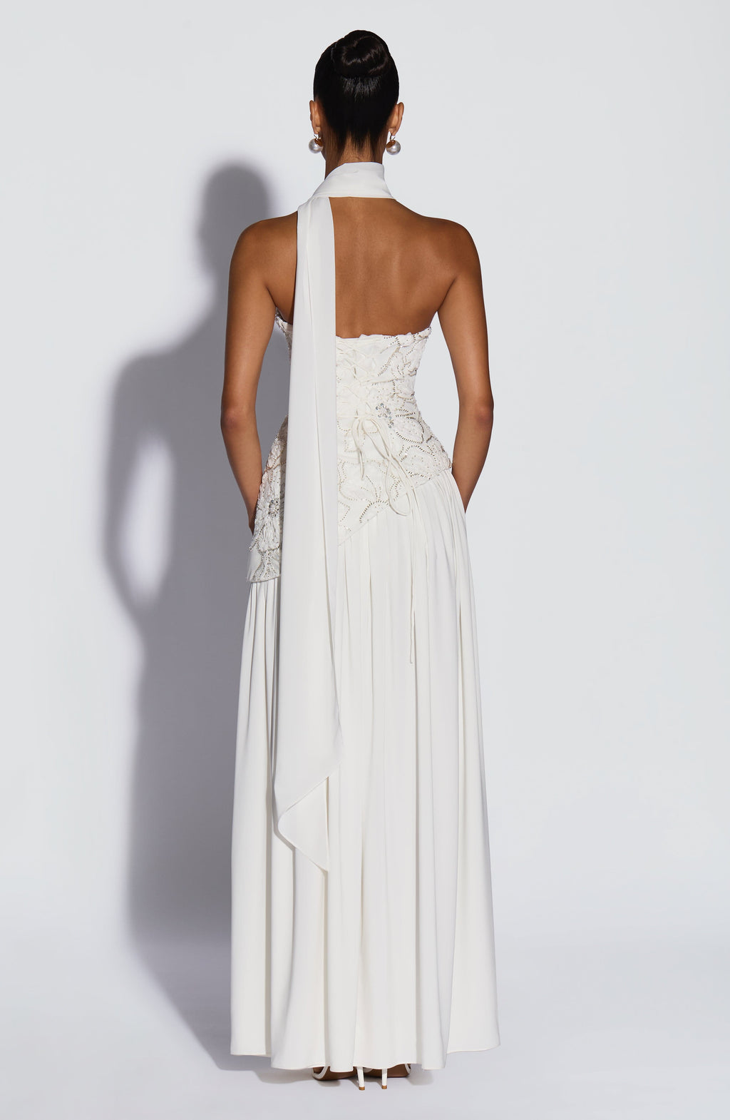Flourenne Anneka Maxi Dress in Ivory