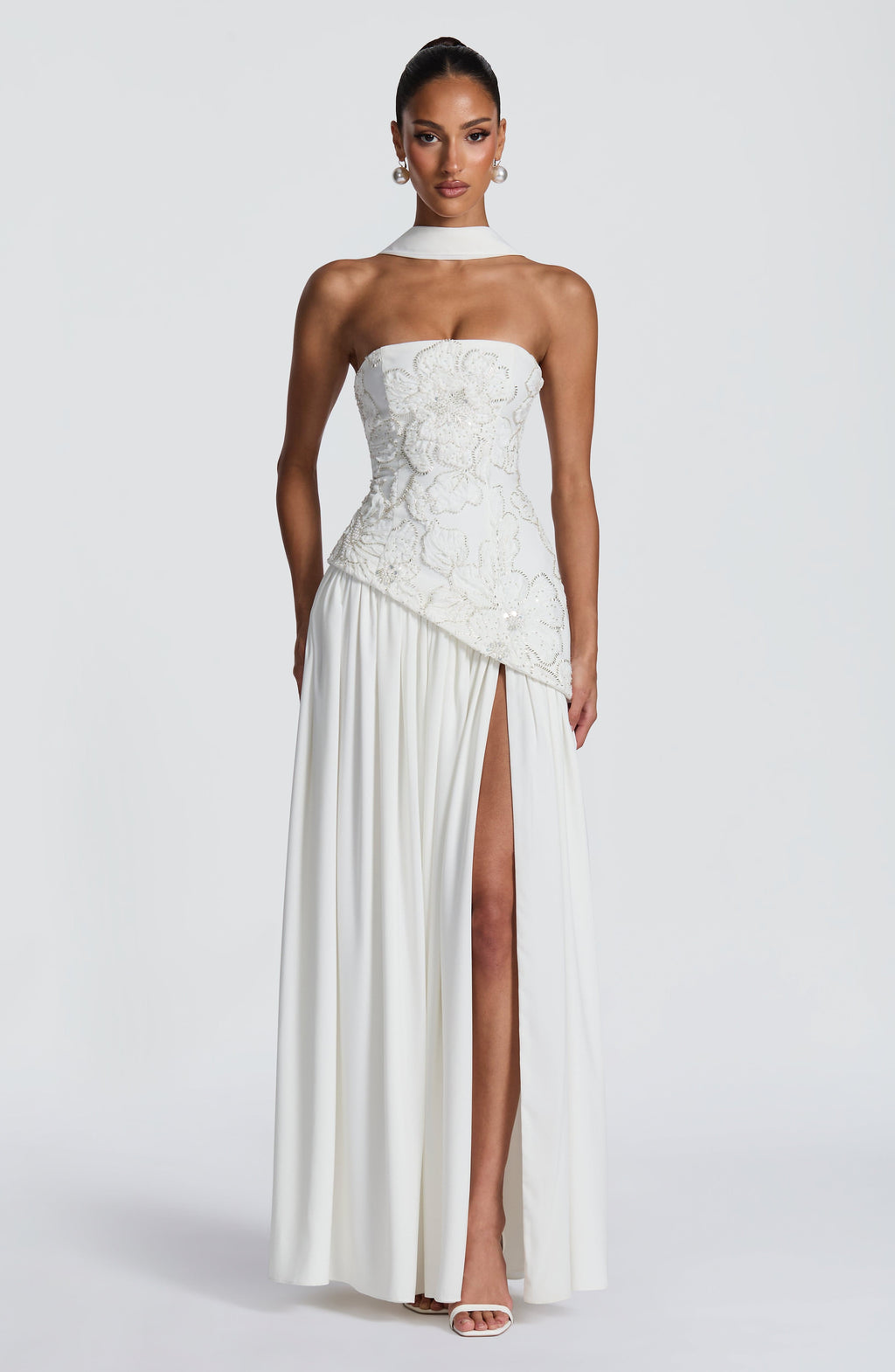 Flourenne Anneka Maxi Dress in Ivory