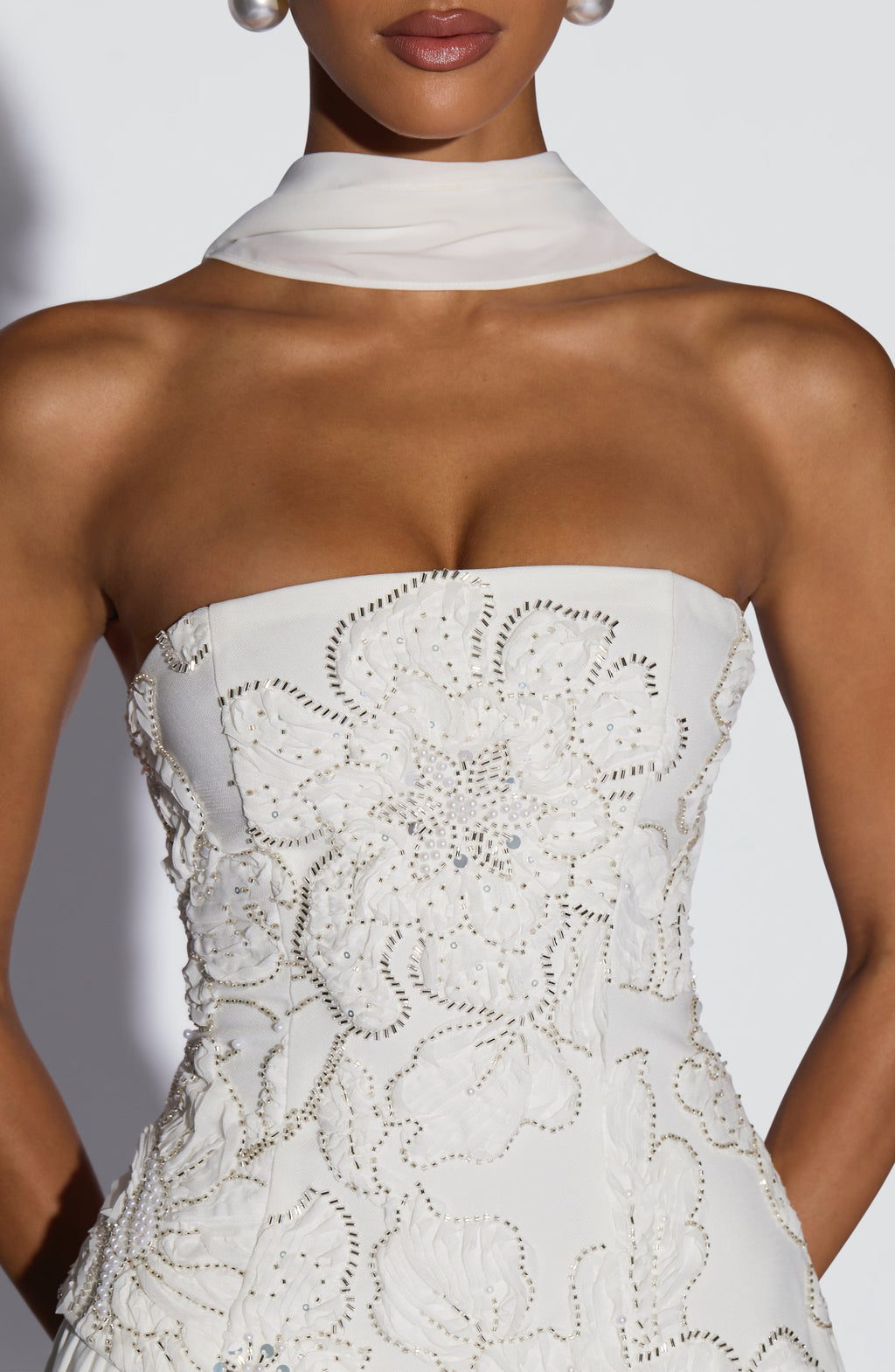 Flourenne Anneka Maxi Dress in Ivory