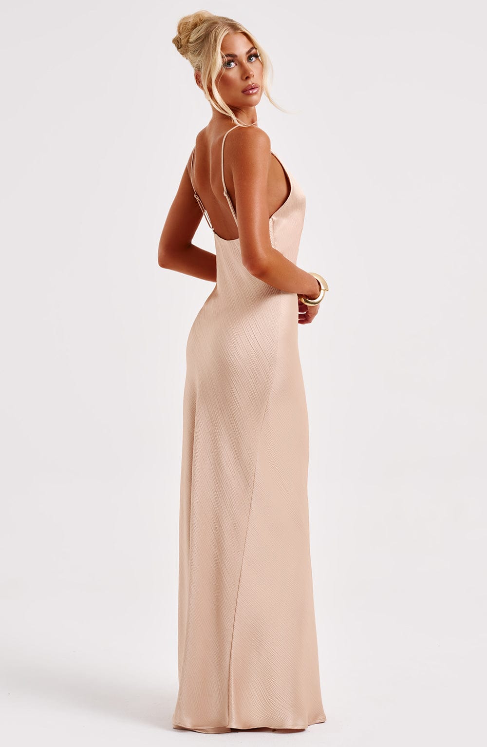 Flourenne Anya Maxi Dress in Champagne