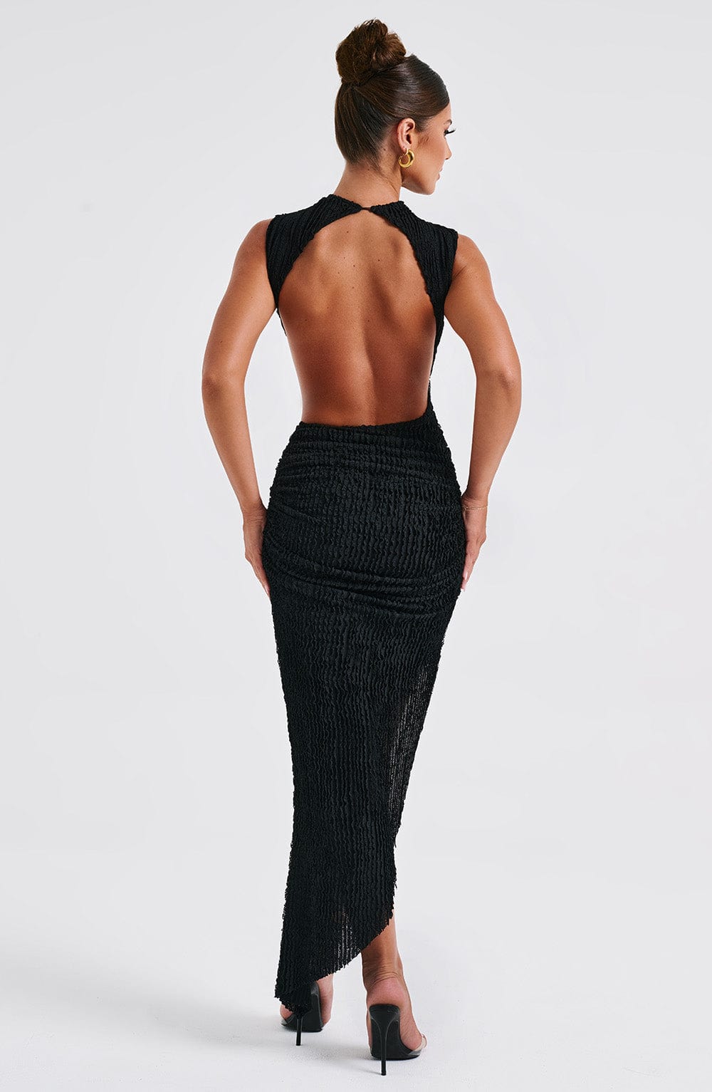 Flourenne Aphaia Midi Dress in Black