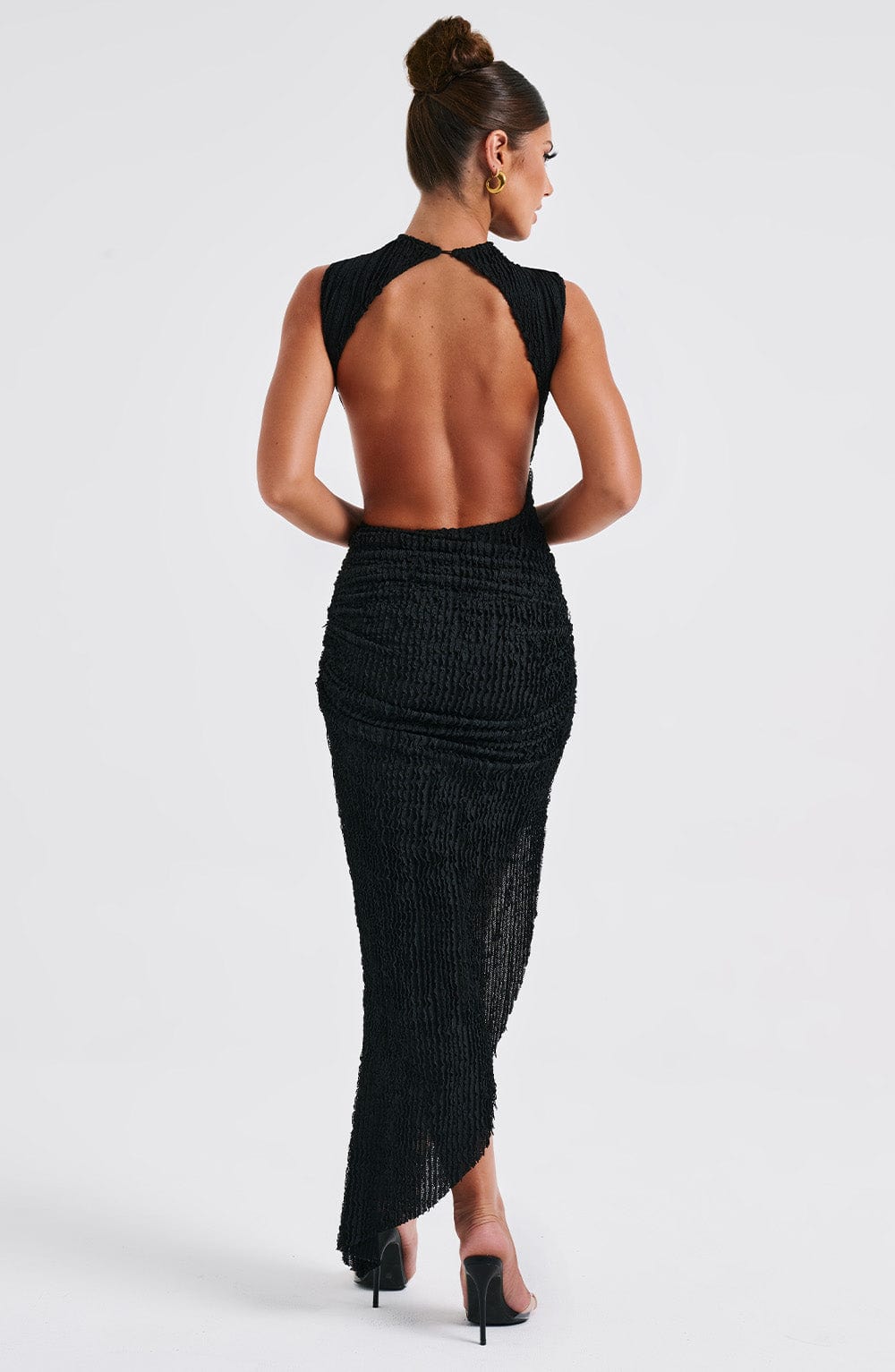 Flourenne Aphaia Midi Dress in Black