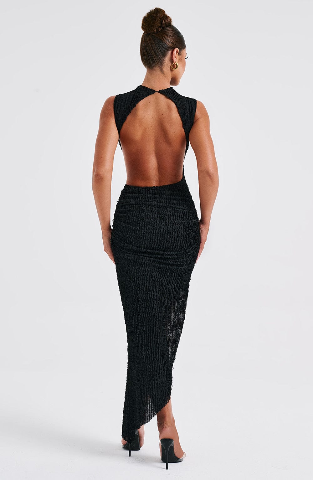 Flourenne Aphaia Midi Dress in Black