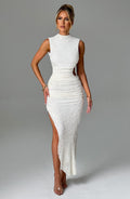 Flourenne Aphaia Midi Dress in Ivory