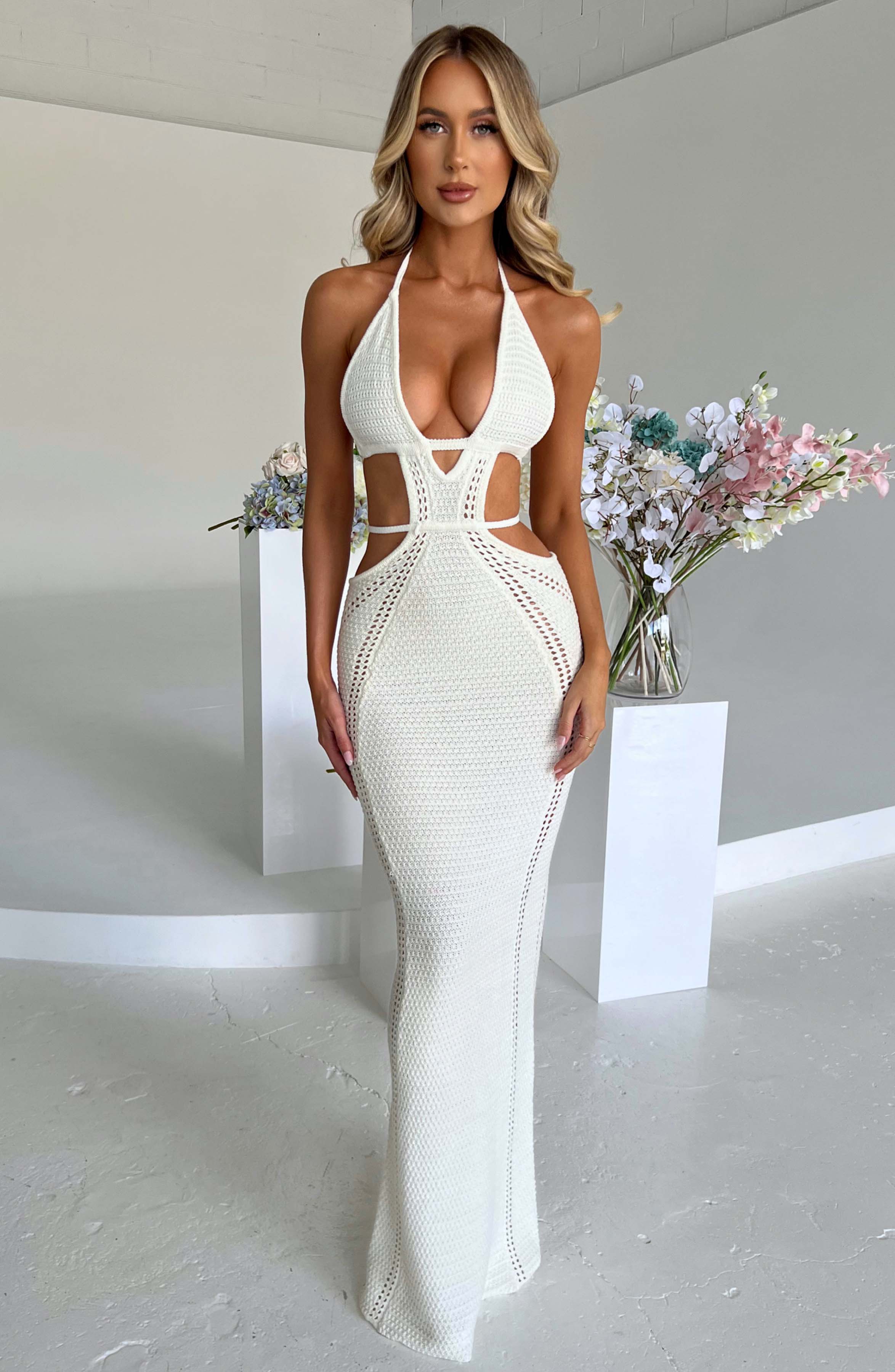 Flourenne Arden Maxi Dress in White