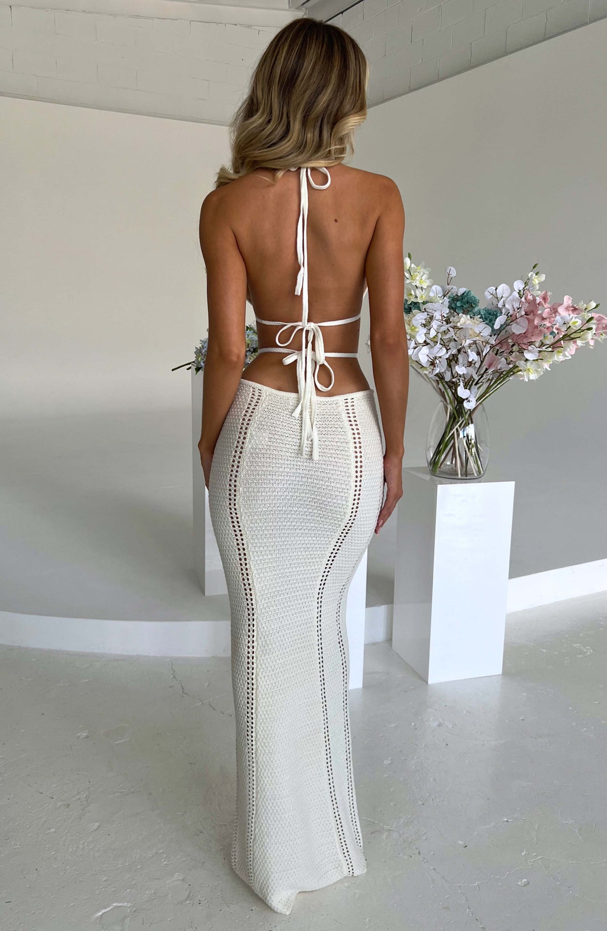 Flourenne Arden Maxi Dress in White