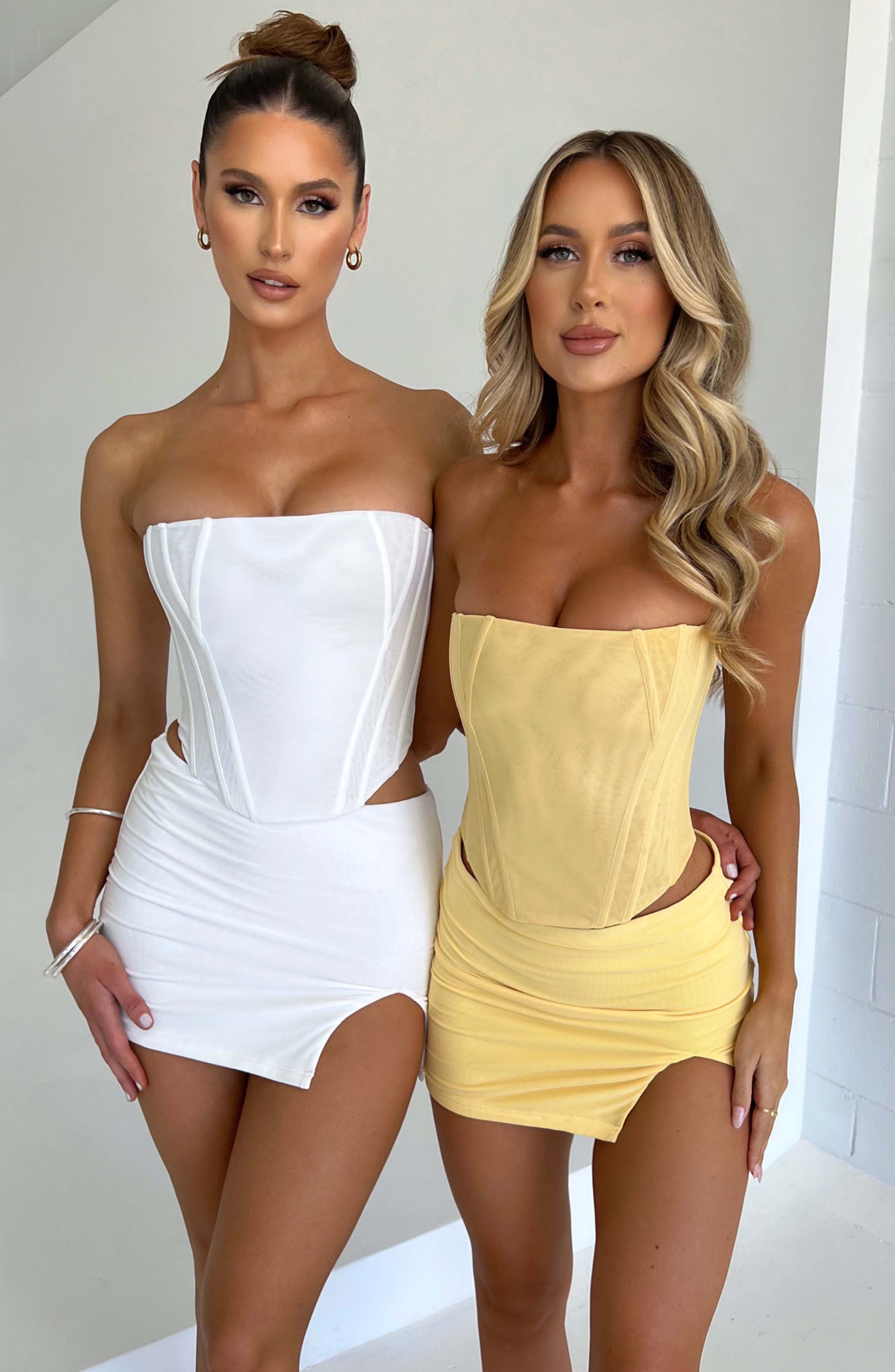 Flourenne Aria Mini Skirt in White