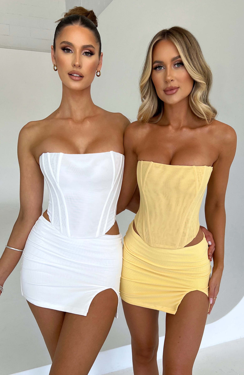Flourenne Aria Mini Skirt in White