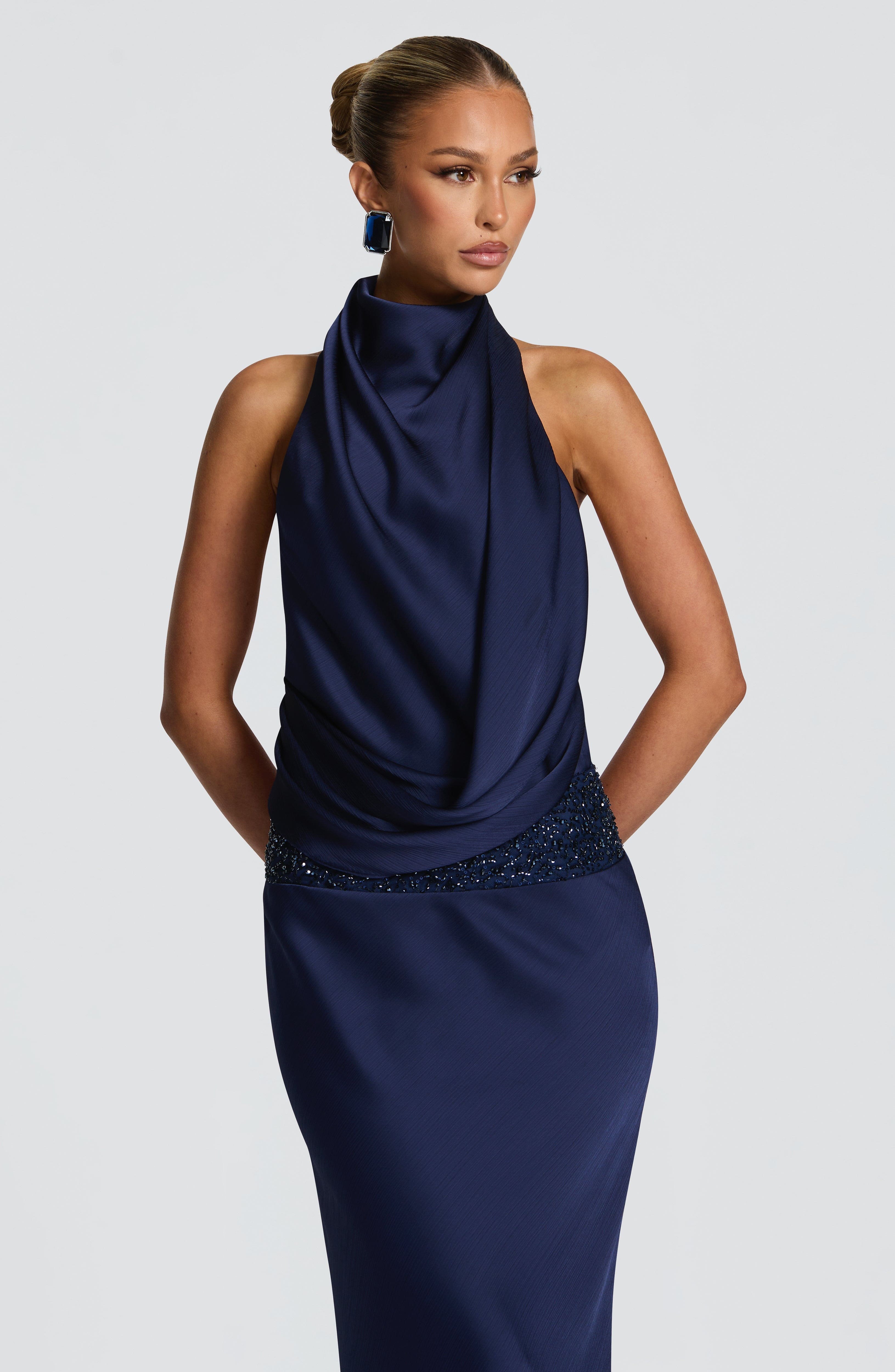 Flourenne Armelle Maxi Dress in Navy