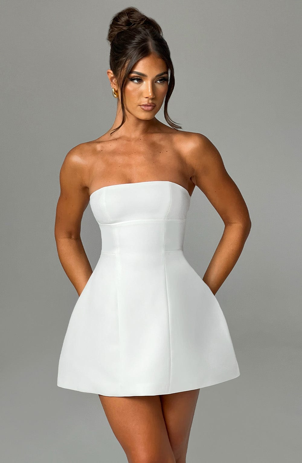 Flourenne Asha Mini Dress in Ivory