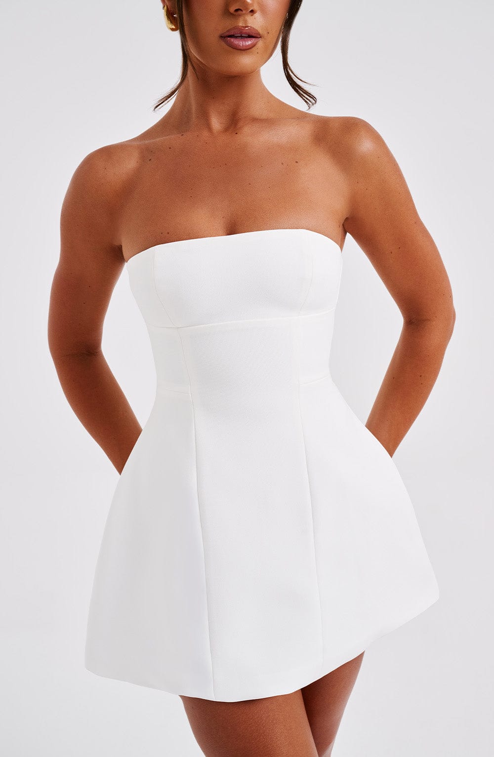 Flourenne Asha Mini Dress in Ivory