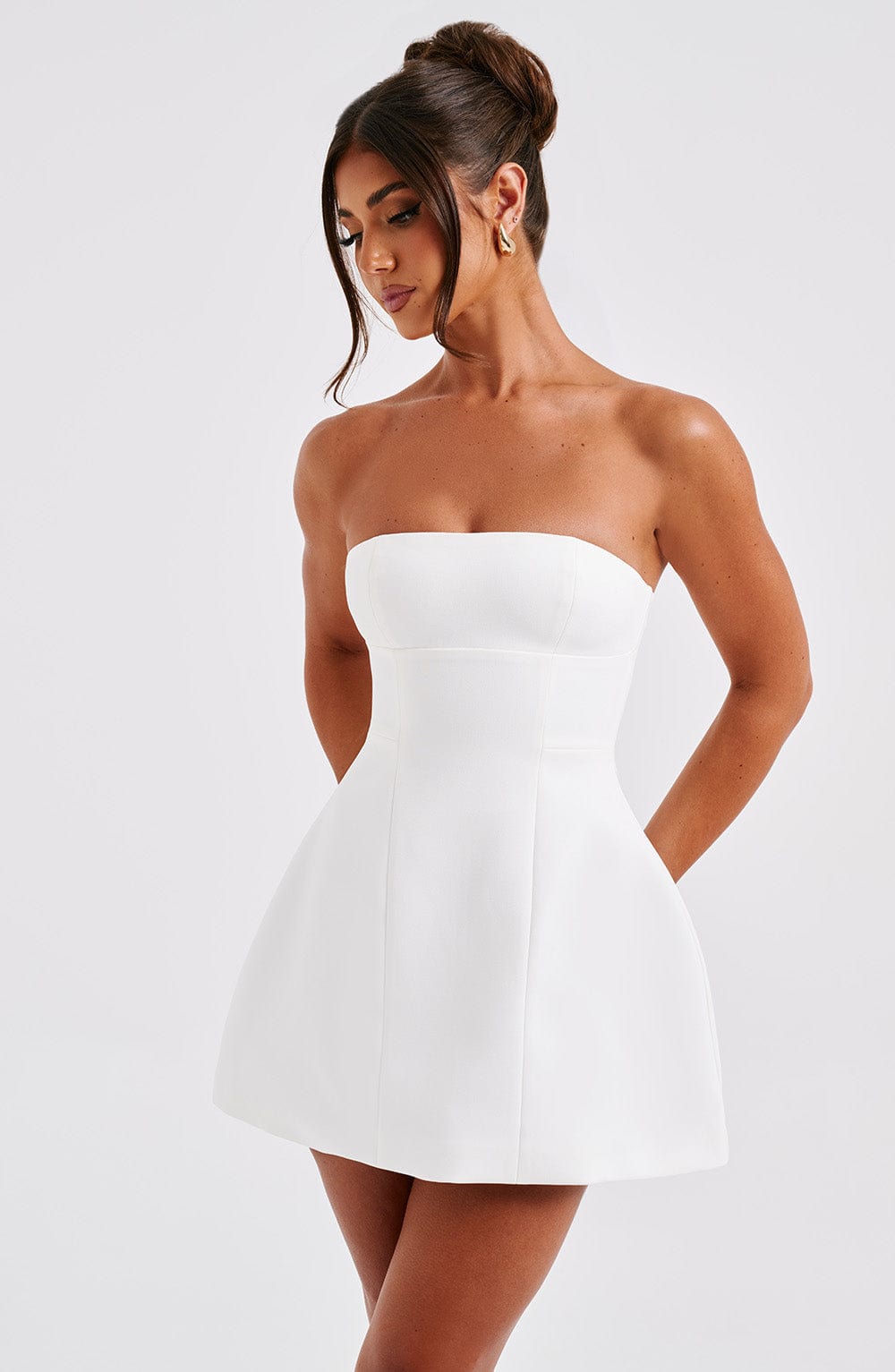 Flourenne Asha Mini Dress in Ivory