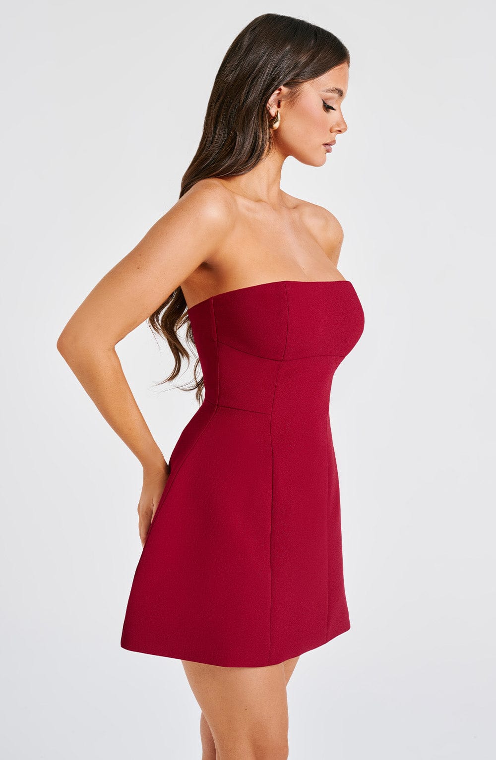 Flourenne Asha Mini Dress in Wine