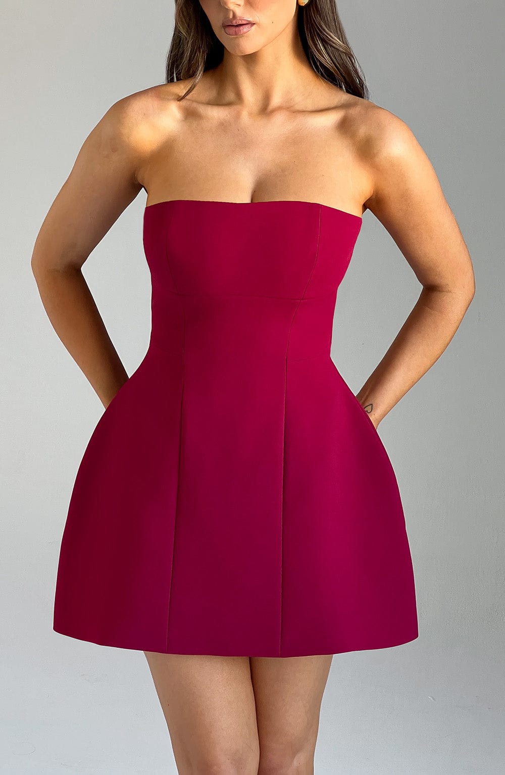 Flourenne Asha Mini Dress in Wine