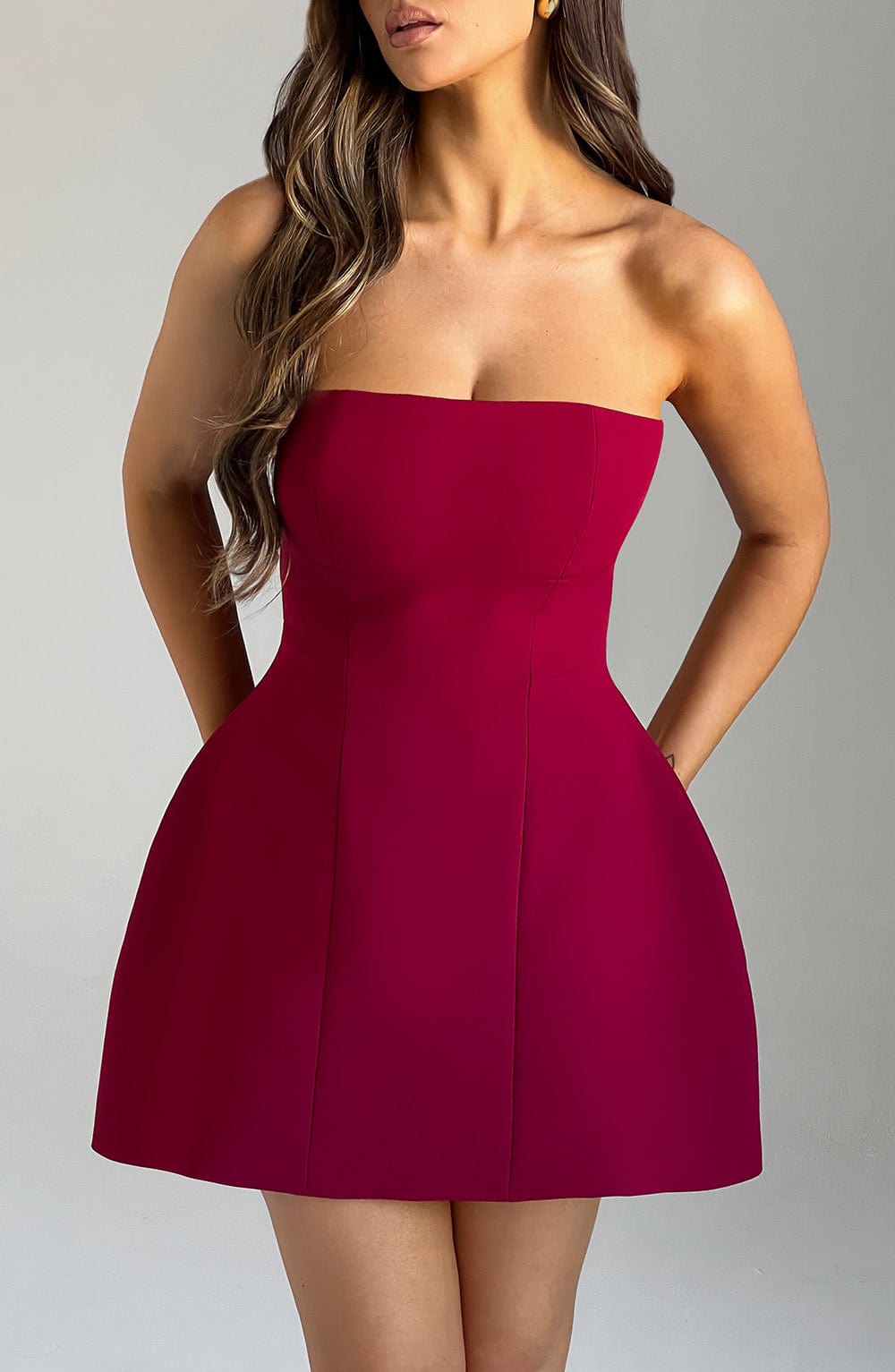 Flourenne Asha Mini Dress in Wine