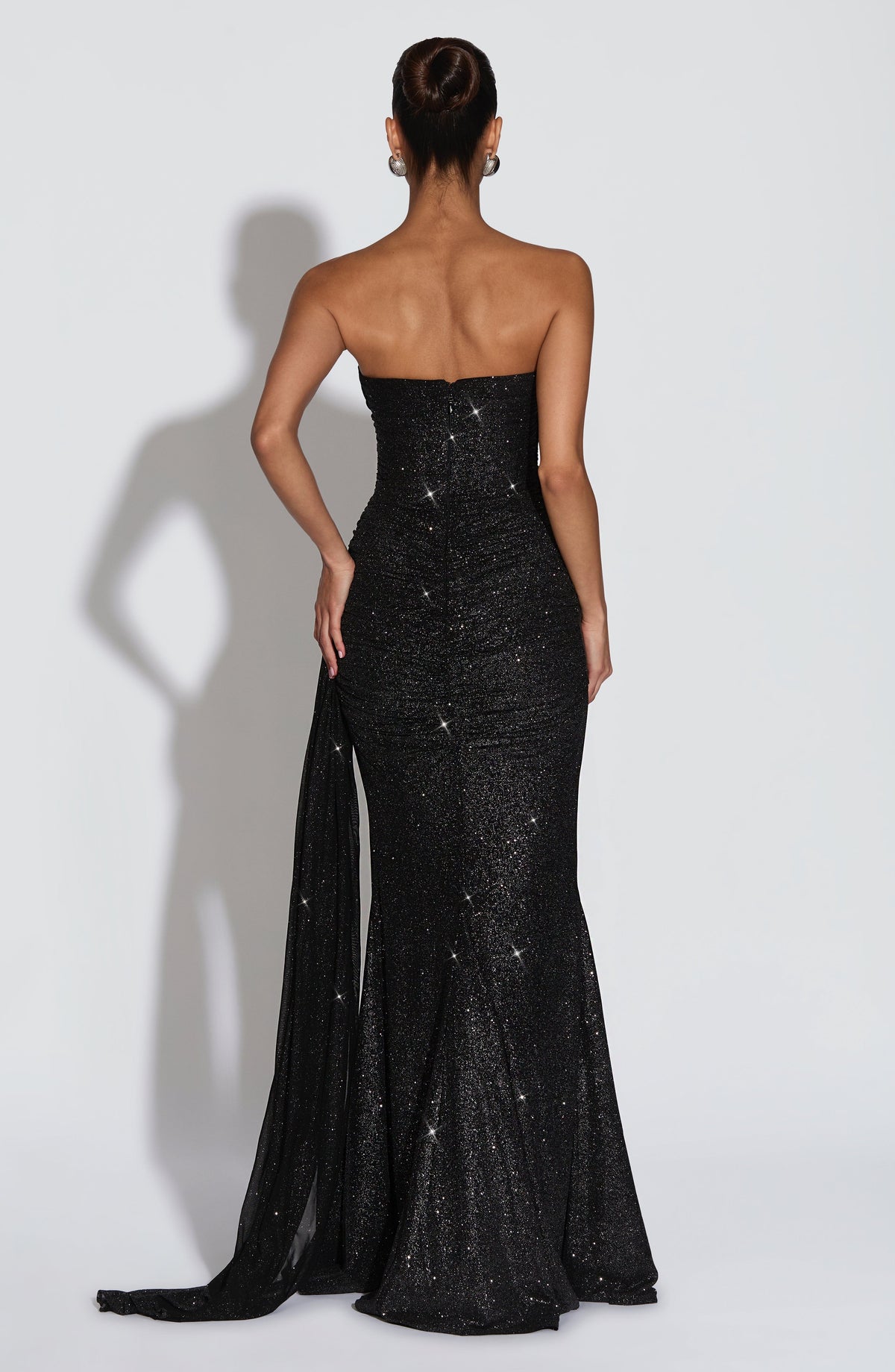 Flourenne Ashira Maxi Dress in Black Sparkle
