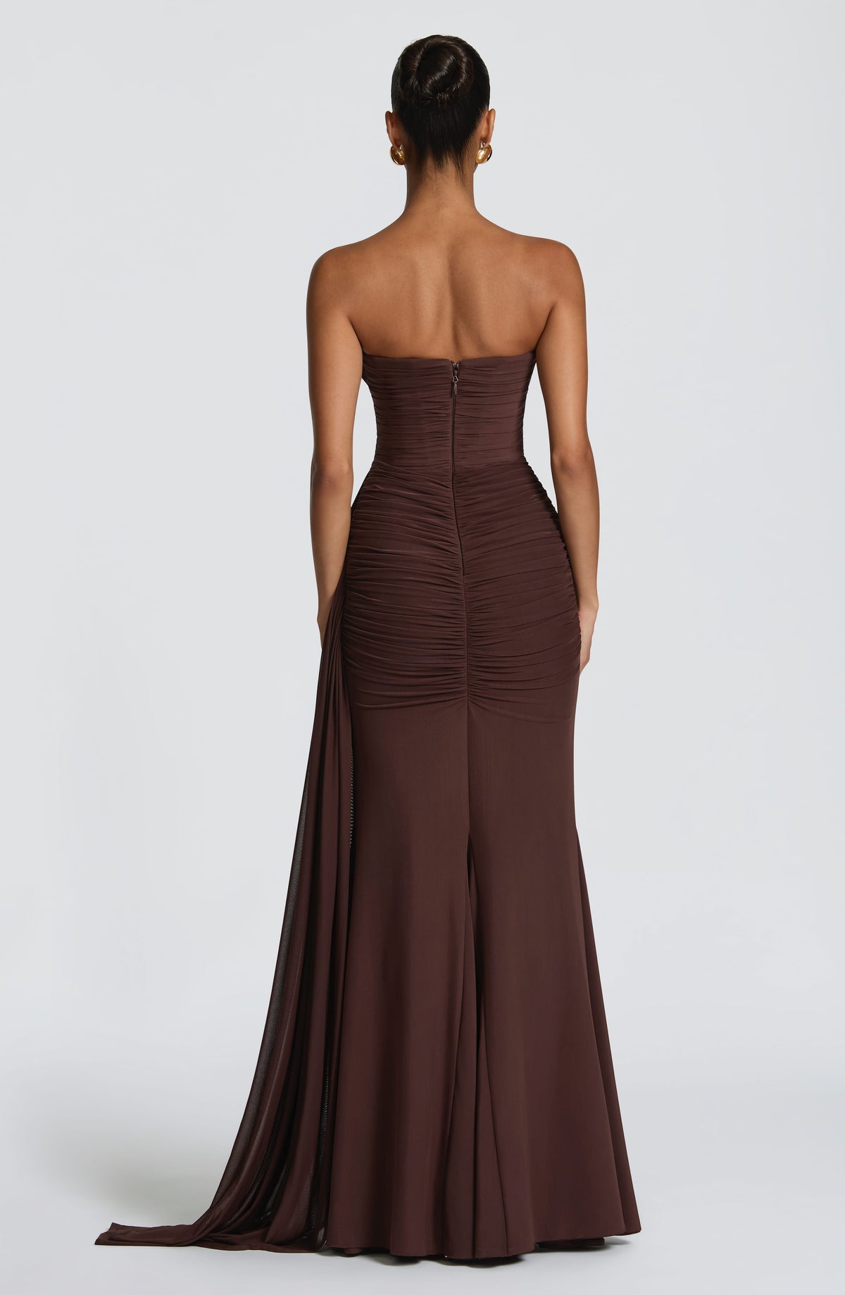Flourenne Ashira Maxi Dress in Plum Brown