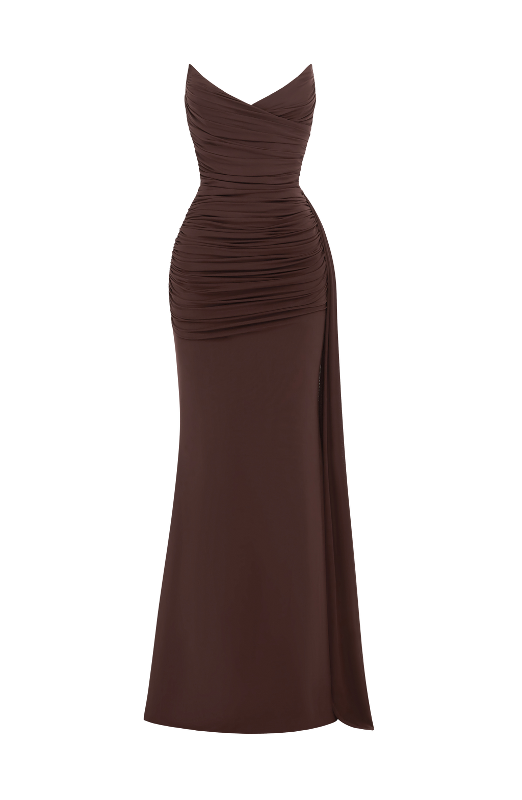 Flourenne Ashira Maxi Dress in Plum Brown