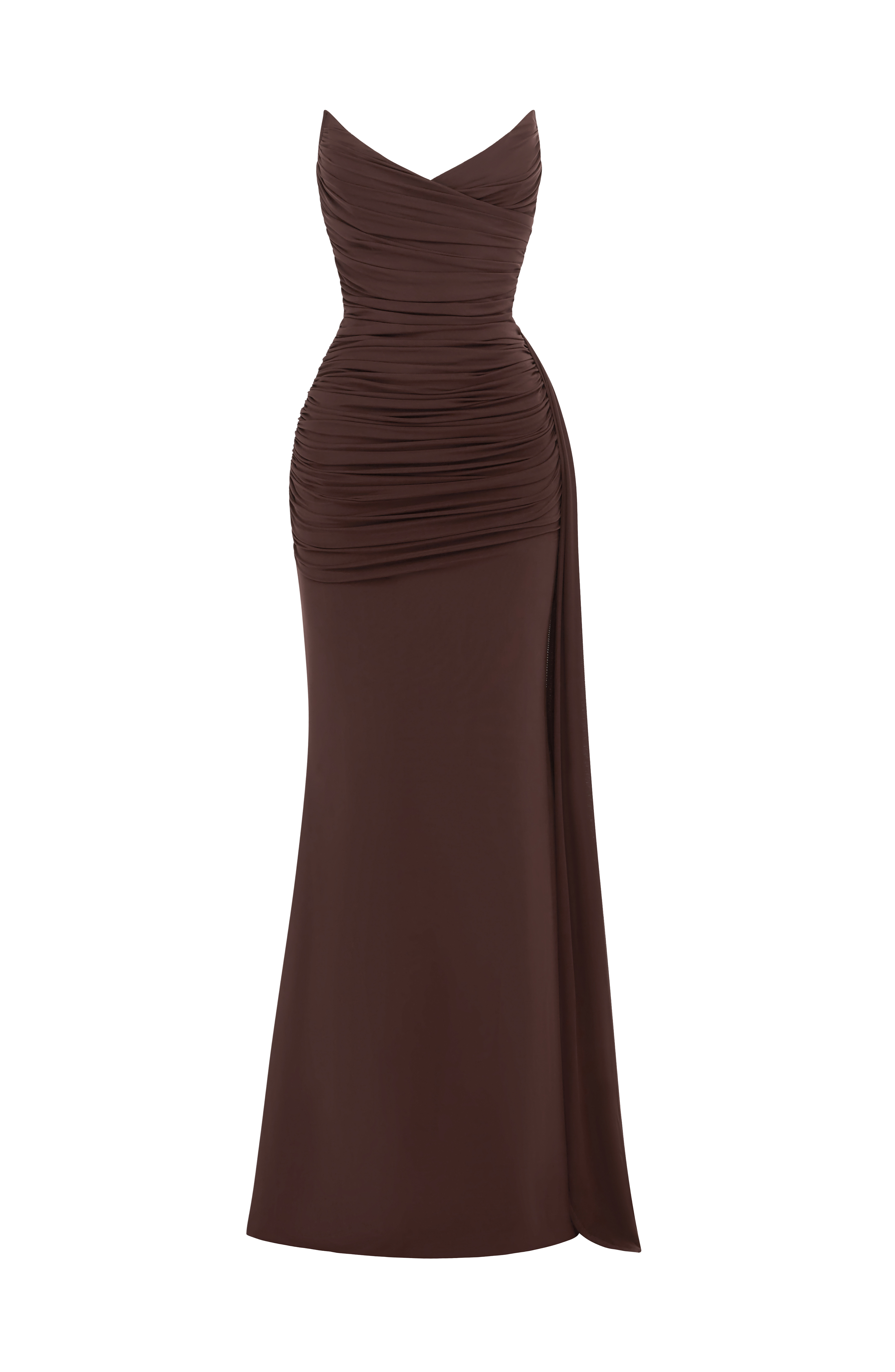 Flourenne Ashira Maxi Dress in Plum Brown