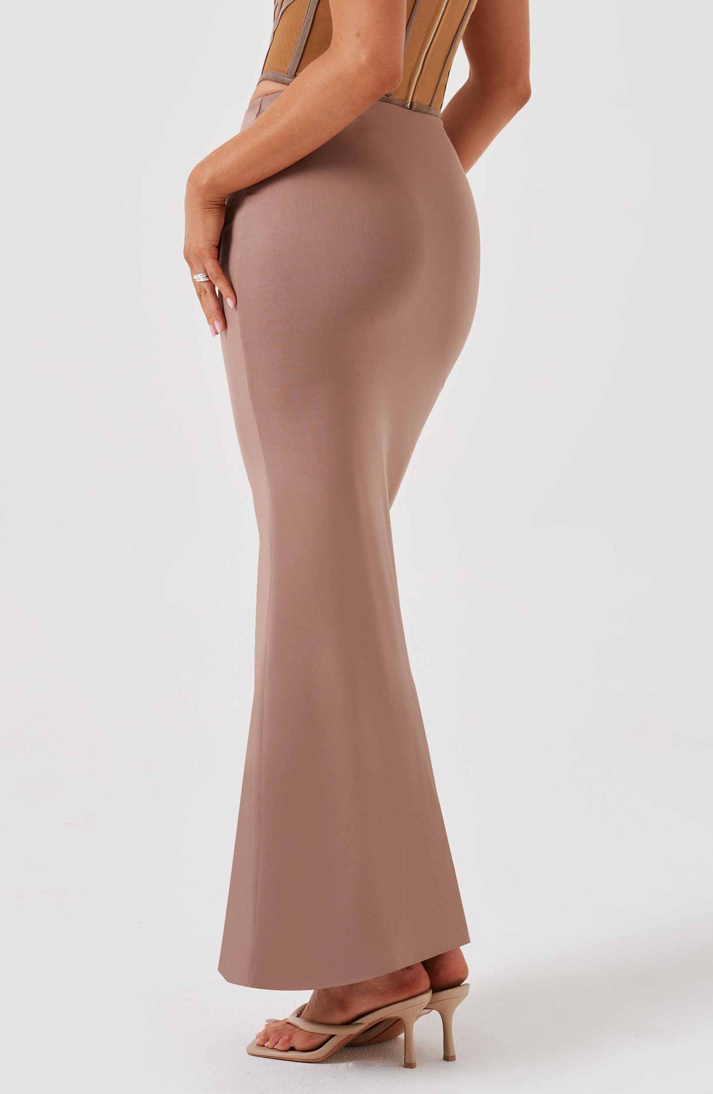 Flourenne Astara Maxi Skirt in Chocolate