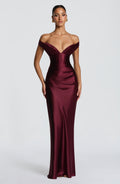 Flourenne Aurelie Maxi Dress in Cherry Lacquer