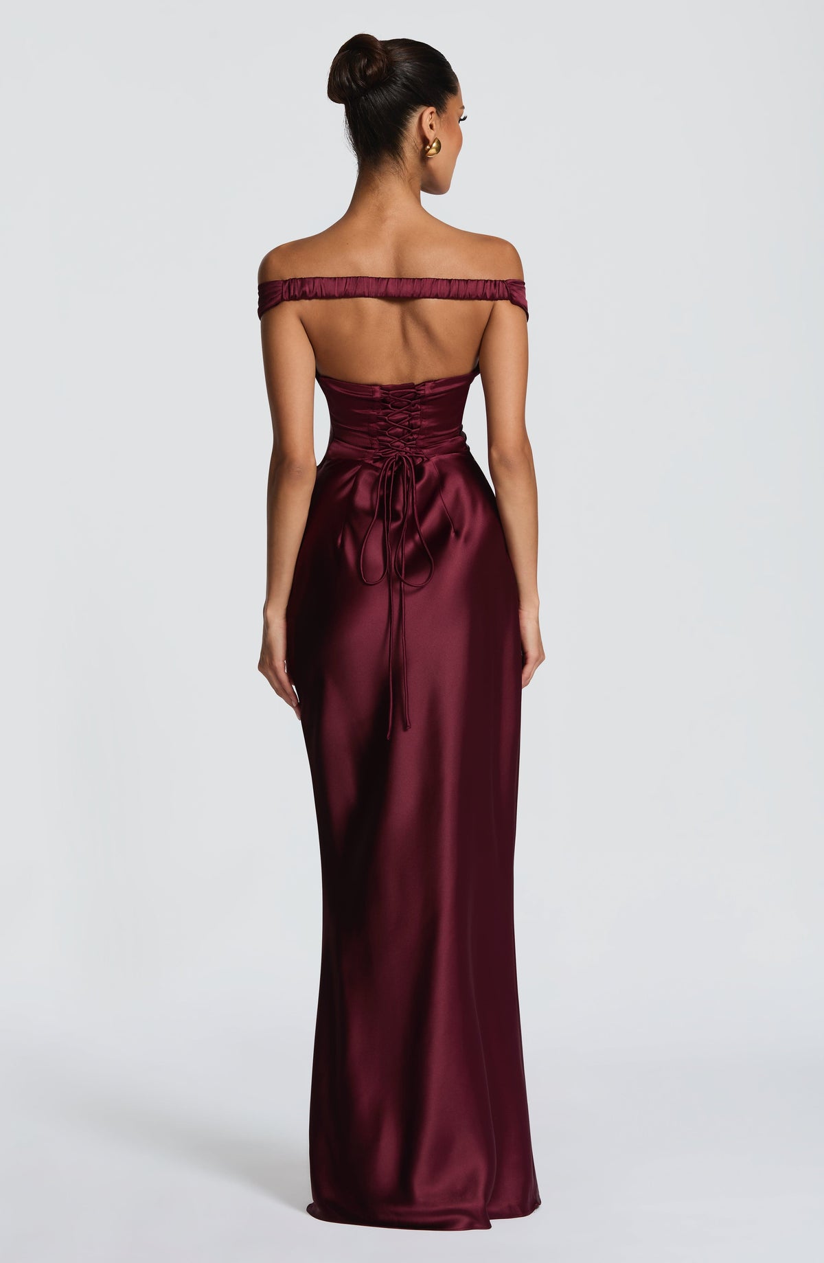 Flourenne Aurelie Maxi Dress in Cherry Lacquer