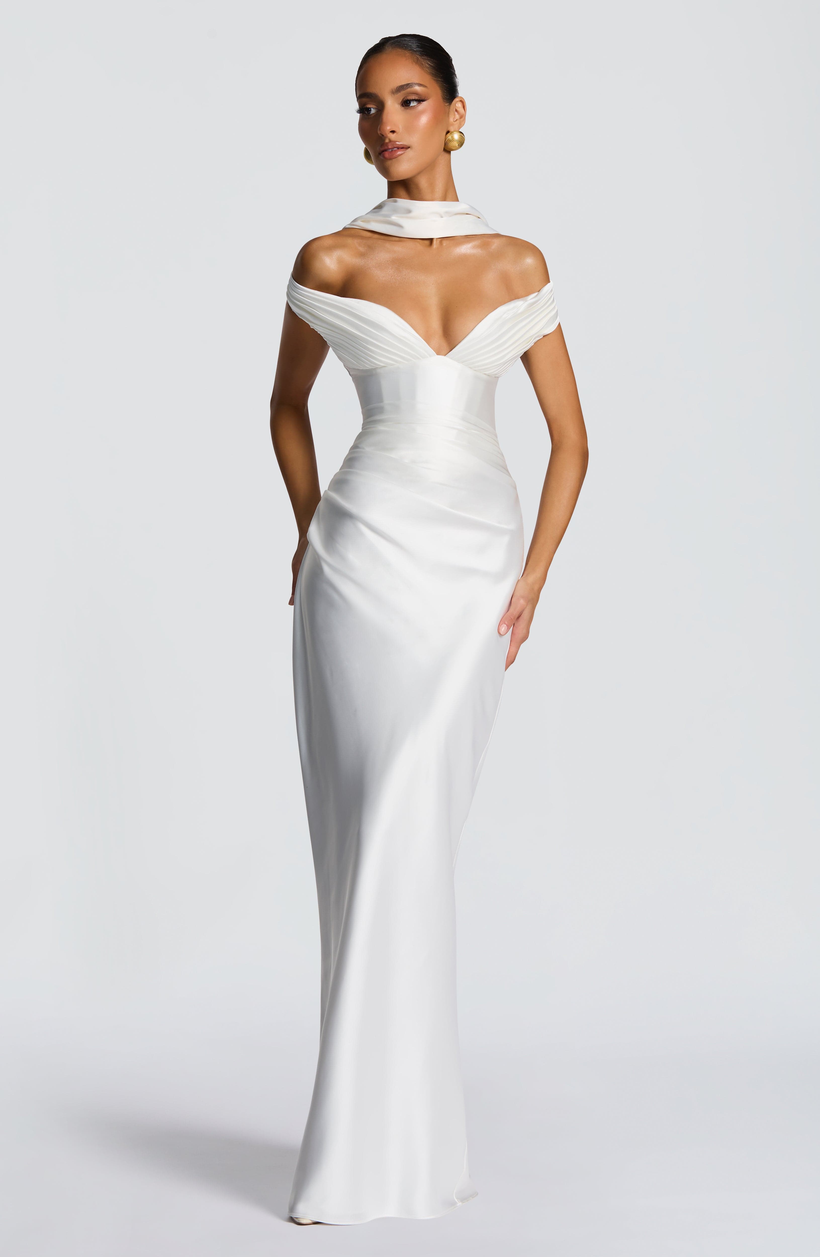 Flourenne Aurelie Maxi Dress in Ivory