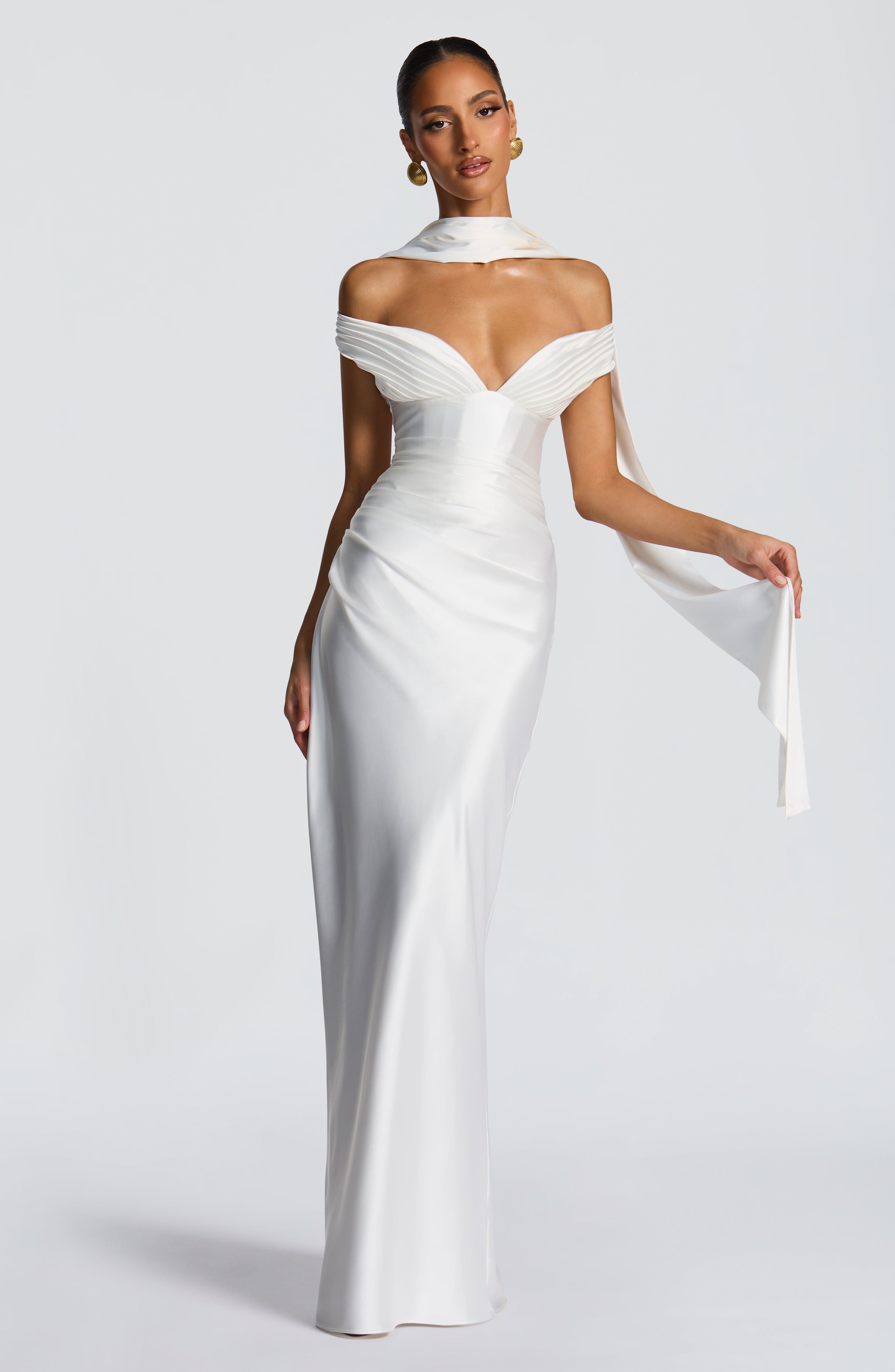Flourenne Aurelie Maxi Dress in Ivory