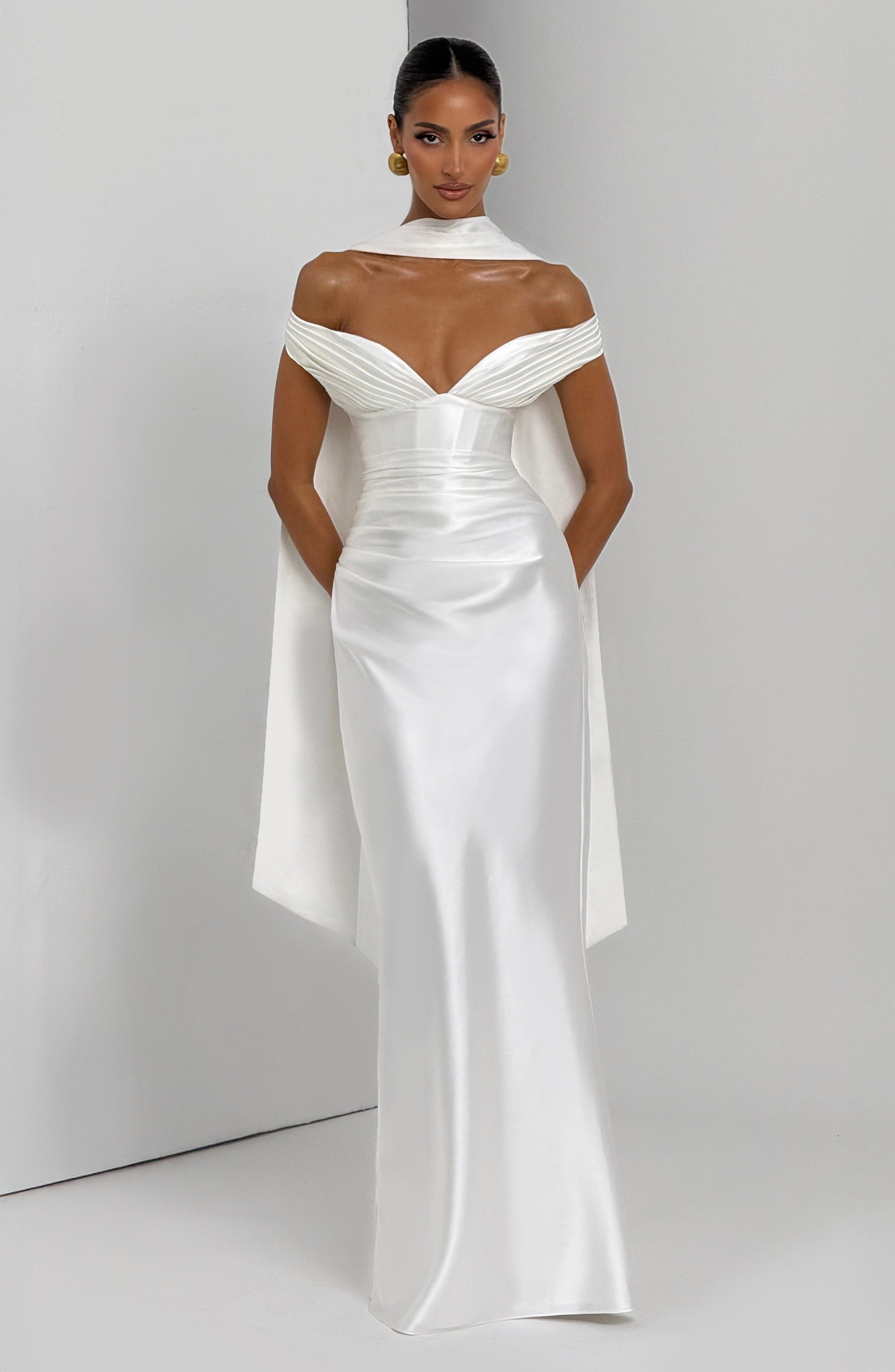 Flourenne Aurelie Maxi Dress in Ivory