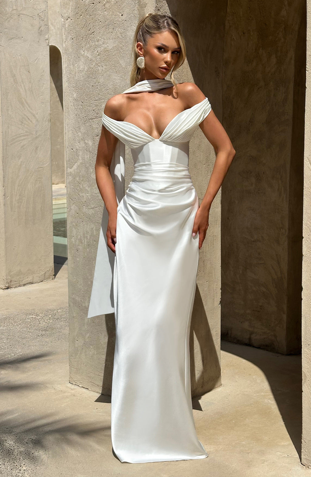 Flourenne Aurelie Maxi Dress in Ivory