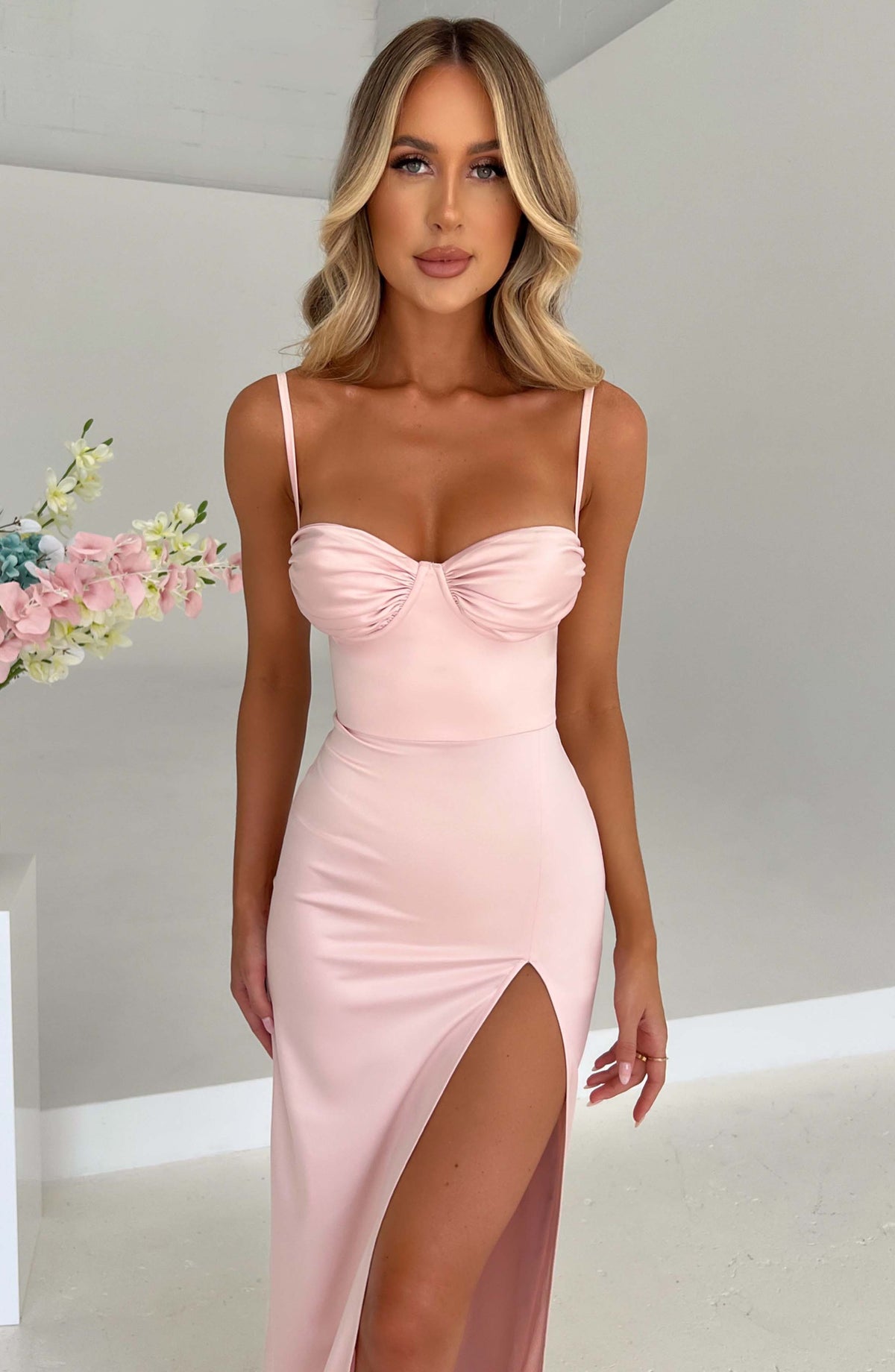 Flourenne Aurora Maxi Dress in Blush