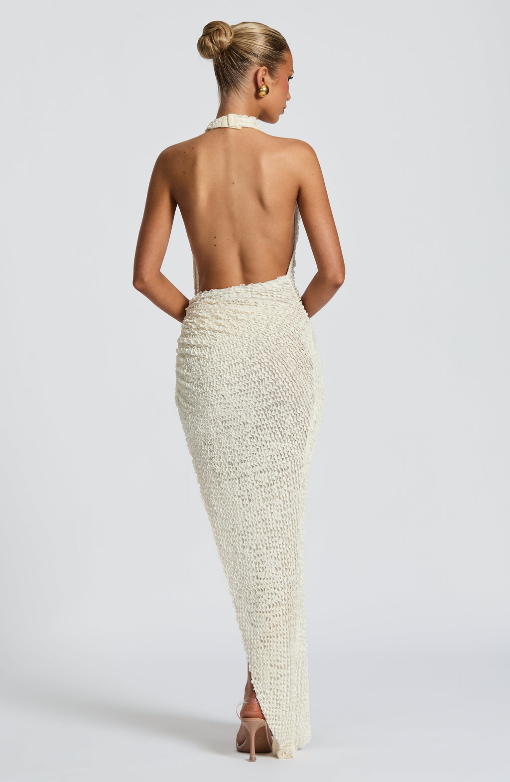 Flourenne Ayla Midi Dress in Ivory