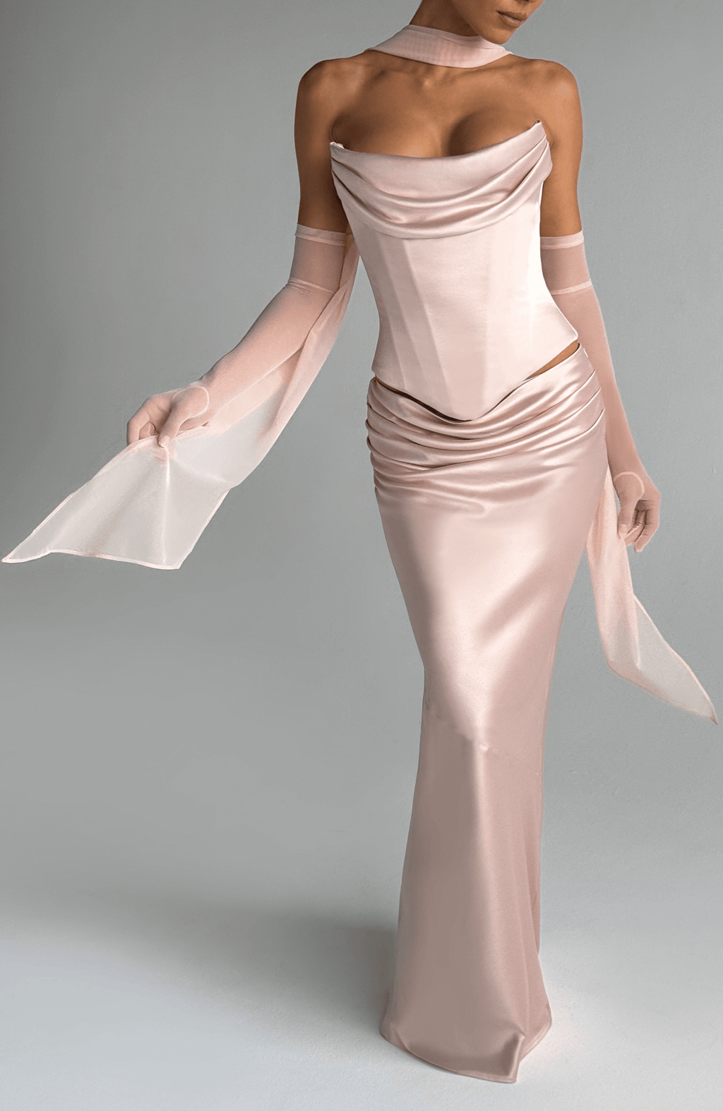 Flourenne Aylah Scarf in Soft Peach
