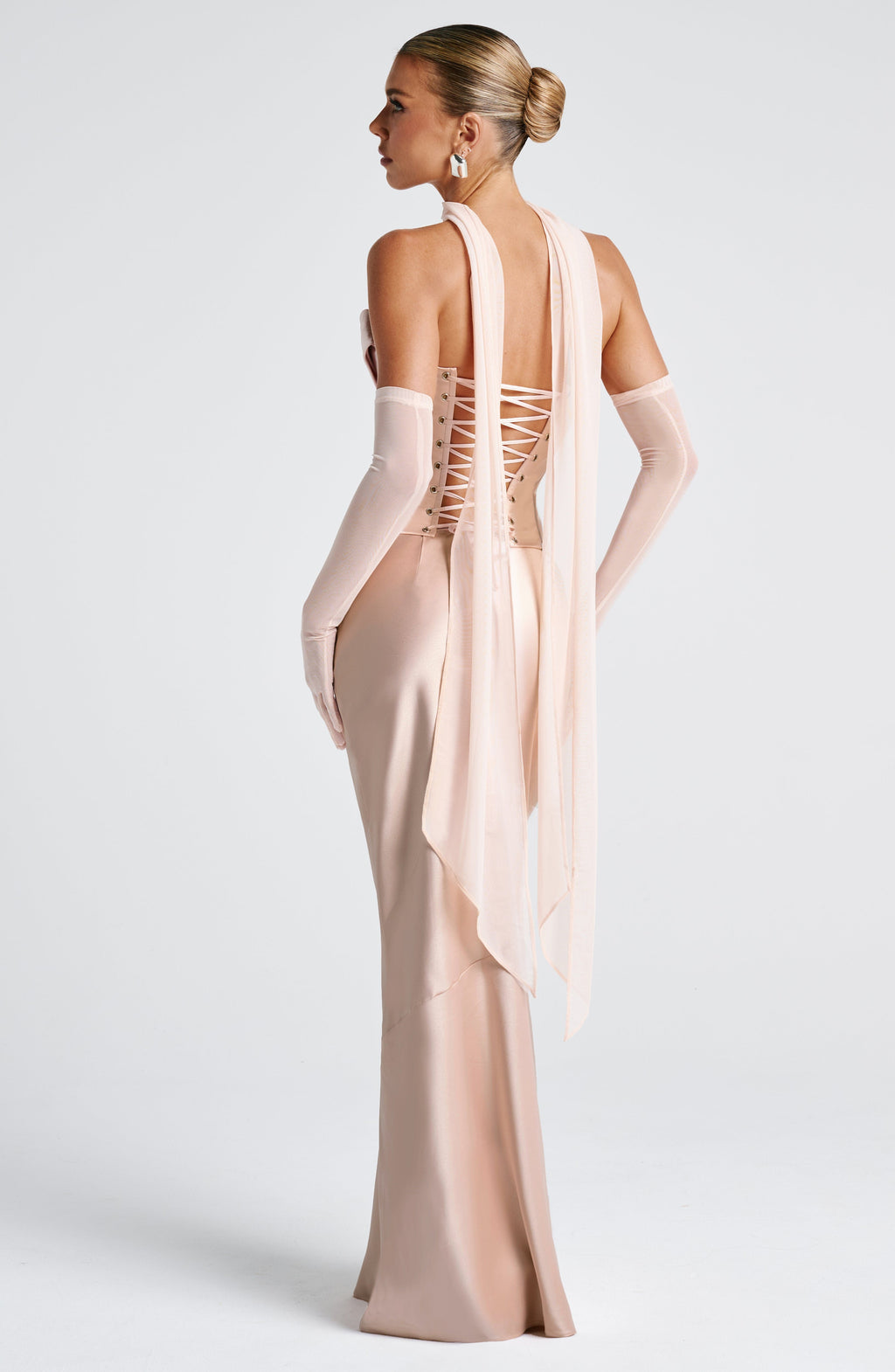 Flourenne Aylah Scarf in Soft Peach