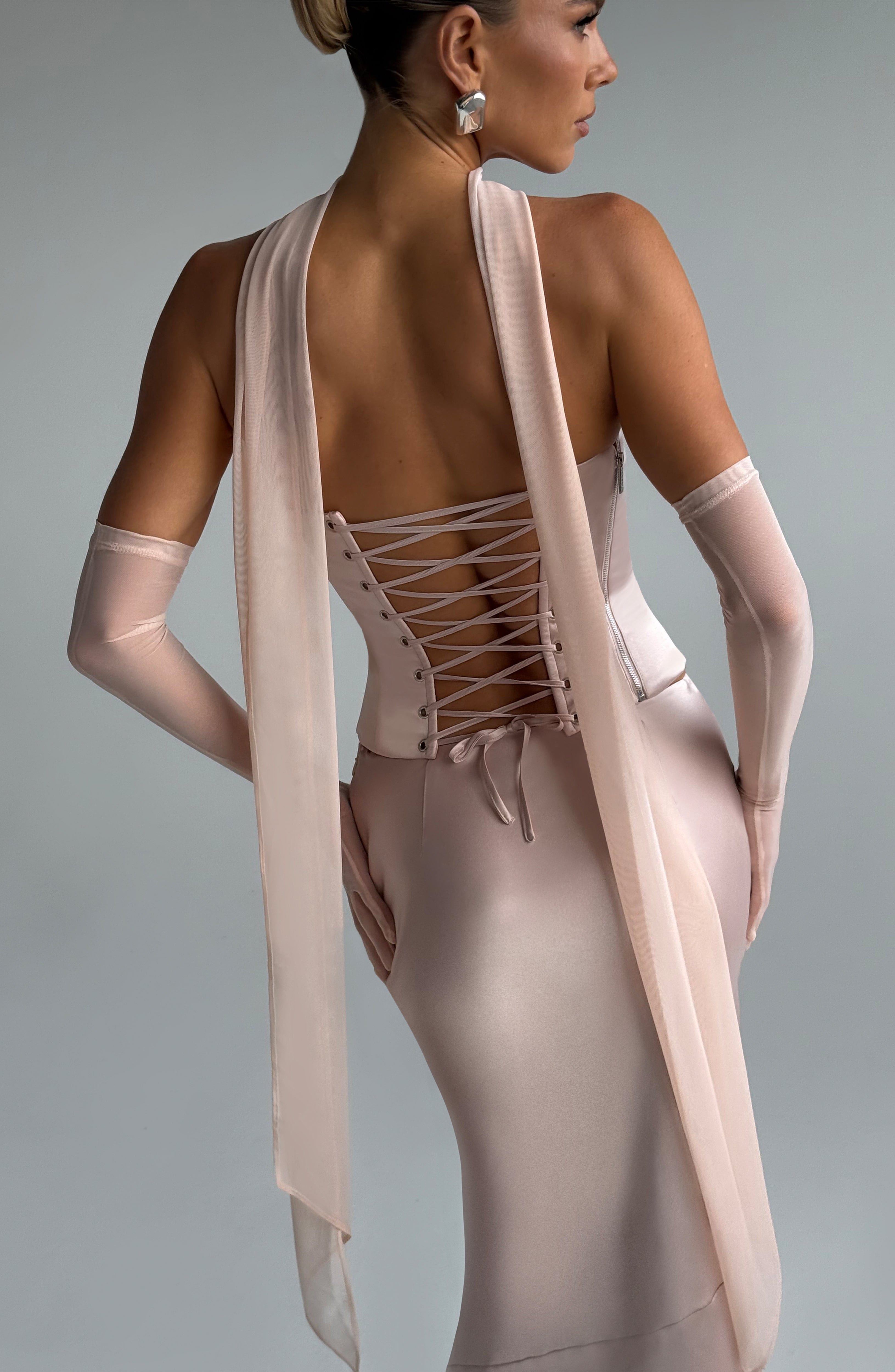 Flourenne Aylah Scarf in Soft Peach