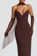 Flourenne Aylah Scarf in Plum Brown