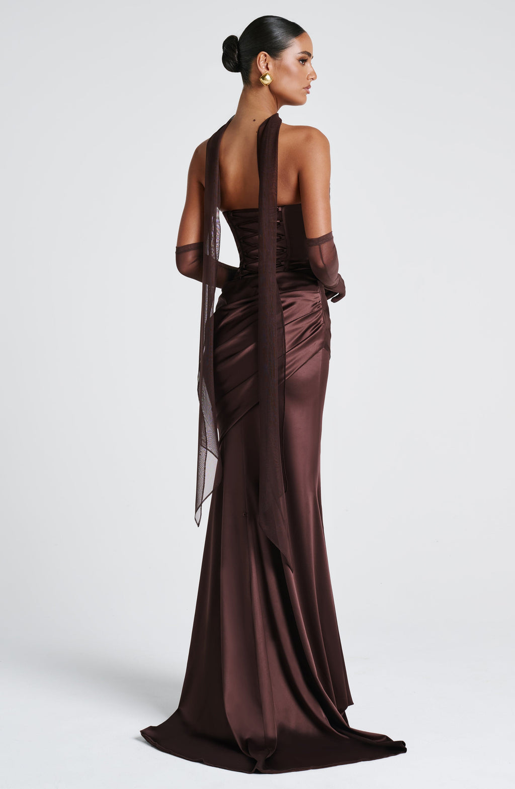 Flourenne Aylah Scarf in Plum Brown