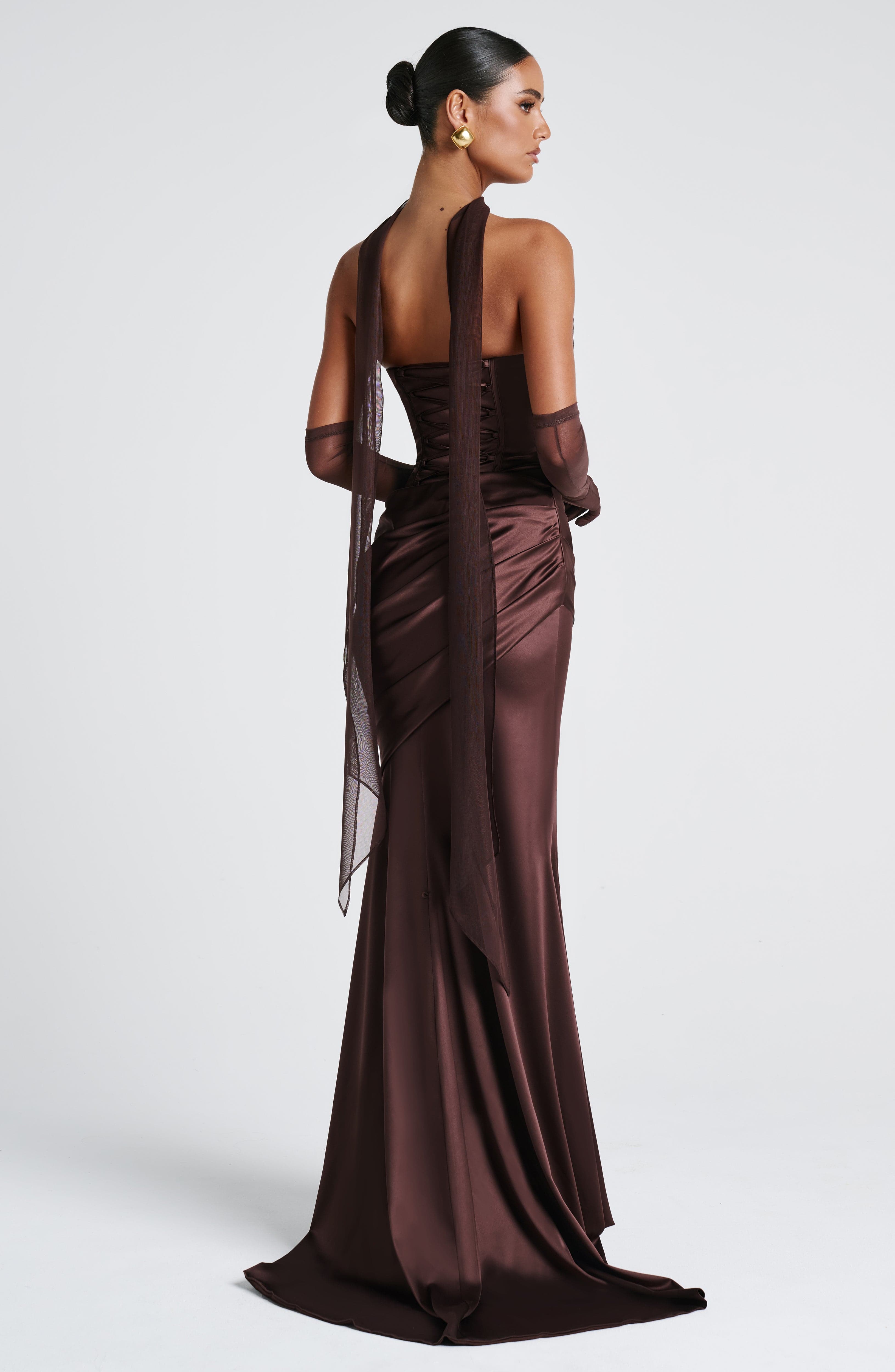 Flourenne Aylah Scarf in Plum Brown