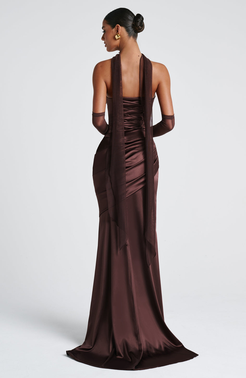 Flourenne Aylah Scarf in Plum Brown